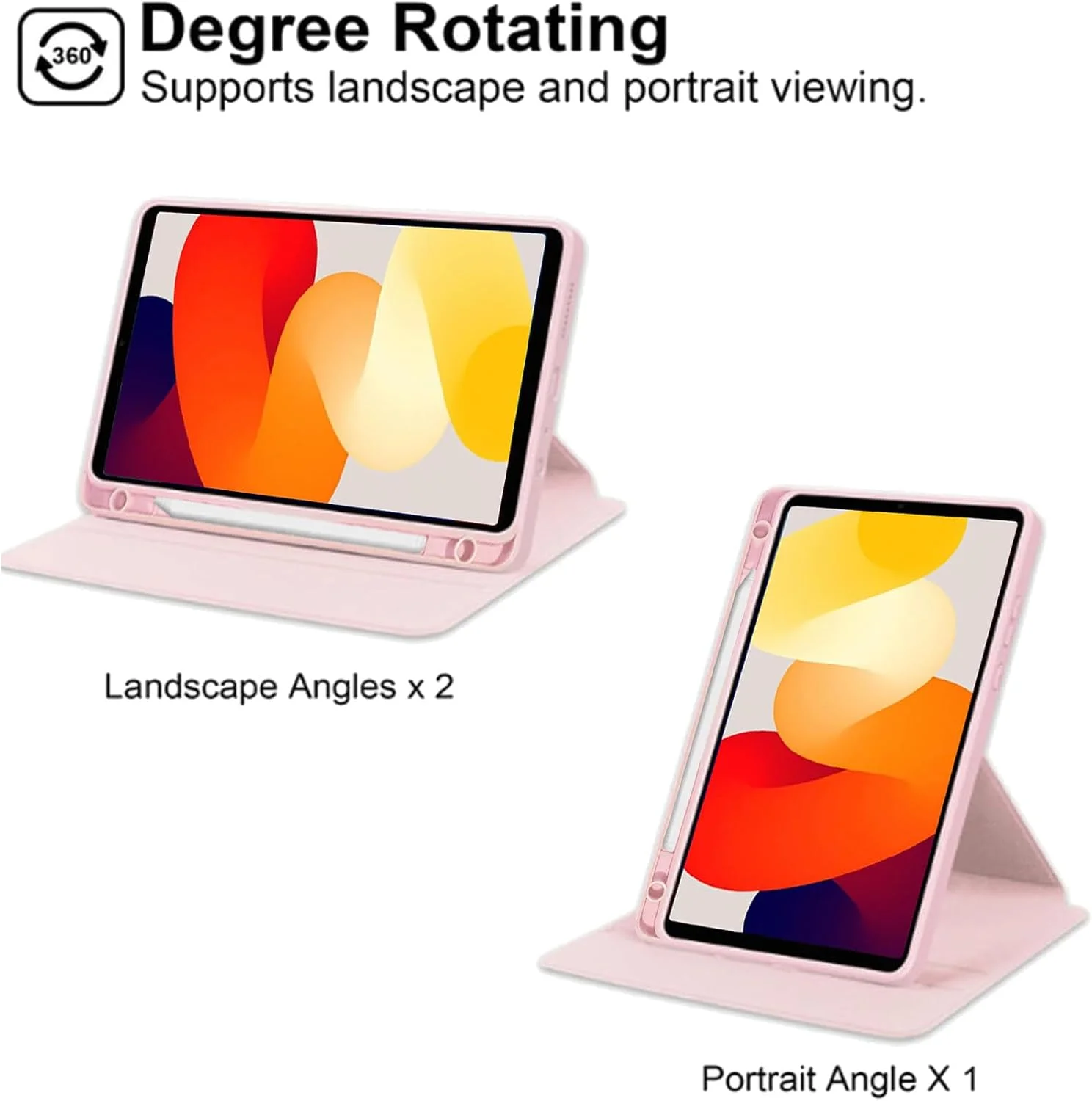 کیف چرخشی A-BEAUTY سازگار با شیائومی Redmi Pad SE 11 اینچ 2023 به همراه جای قلم، پایه چرخش 360 درجه، کاور ضد ضربه با پشت شفاف، قابلیت بیدار/خواب خودکار، صورتی کیف چرخشی A-BEAUTY سازگار با شیائومی Redmi Pad SE 11 اینچ 2023 به همراه جای قلم، پایه چرخش 360 درجه، کاور ضد ضربه با پشت شفاف، قابلیت بیدار/خواب خودکار، صورتی