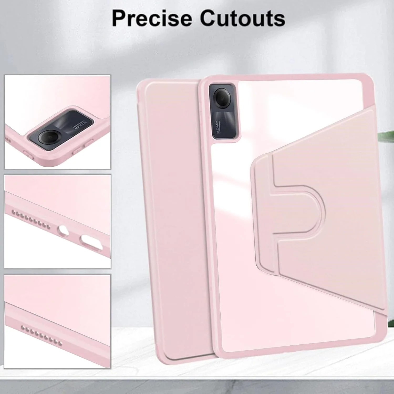 کیف چرخشی A-BEAUTY سازگار با شیائومی Redmi Pad SE 11 اینچ 2023 به همراه جای قلم، پایه چرخش 360 درجه، کاور ضد ضربه با پشت شفاف، قابلیت بیدار/خواب خودکار، صورتی کیف چرخشی A-BEAUTY سازگار با شیائومی Redmi Pad SE 11 اینچ 2023 به همراه جای قلم، پایه چرخش 360 درجه، کاور ضد ضربه با پشت شفاف، قابلیت بیدار/خواب خودکار، صورتی