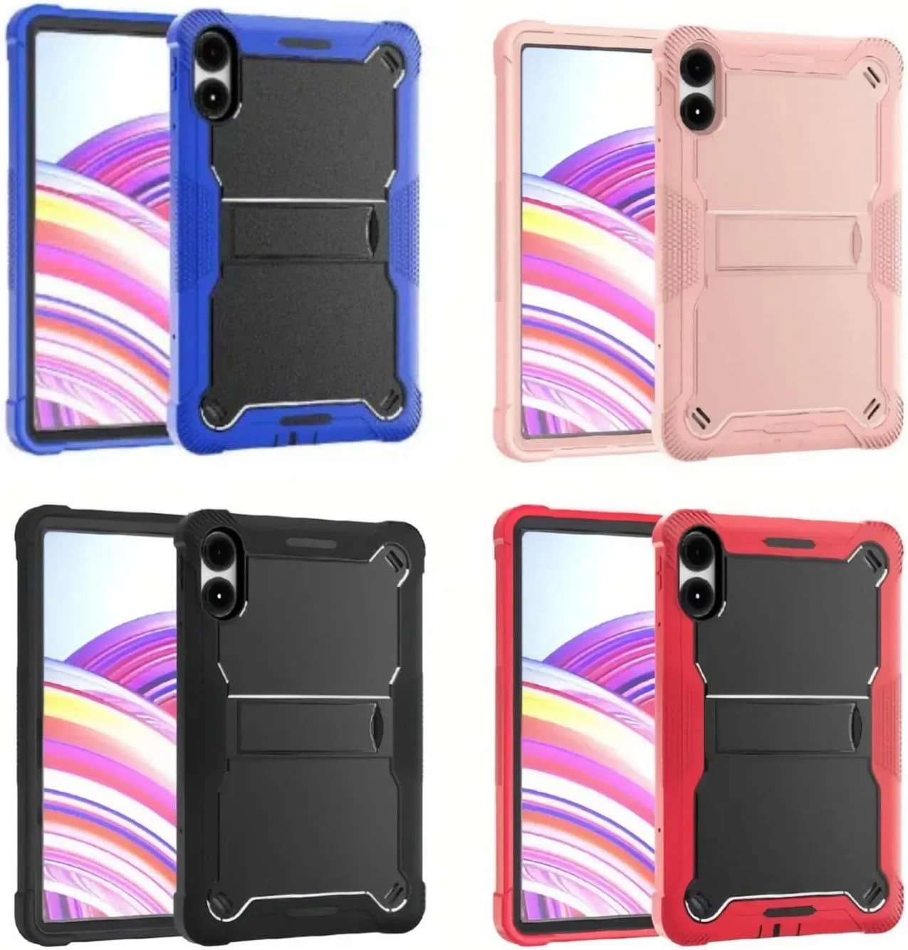 کاور تبلت گرواتری سازگار با شیائومی ردمی پد پرو 12.1 اینچ، کاور با پایه قابل تنظیم و ایربگ در چهار گوشه، پوشش ضد افتادن PC سخت + سیلیکون نرم (صورتی) کاور تبلت گرواتری سازگار با شیائومی ردمی پد پرو 12.1 اینچ، کاور با پایه قابل تنظیم و ایربگ در چهار گوشه، پوشش ضد افتادن PC سخت + سیلیکون نرم (صورتی)