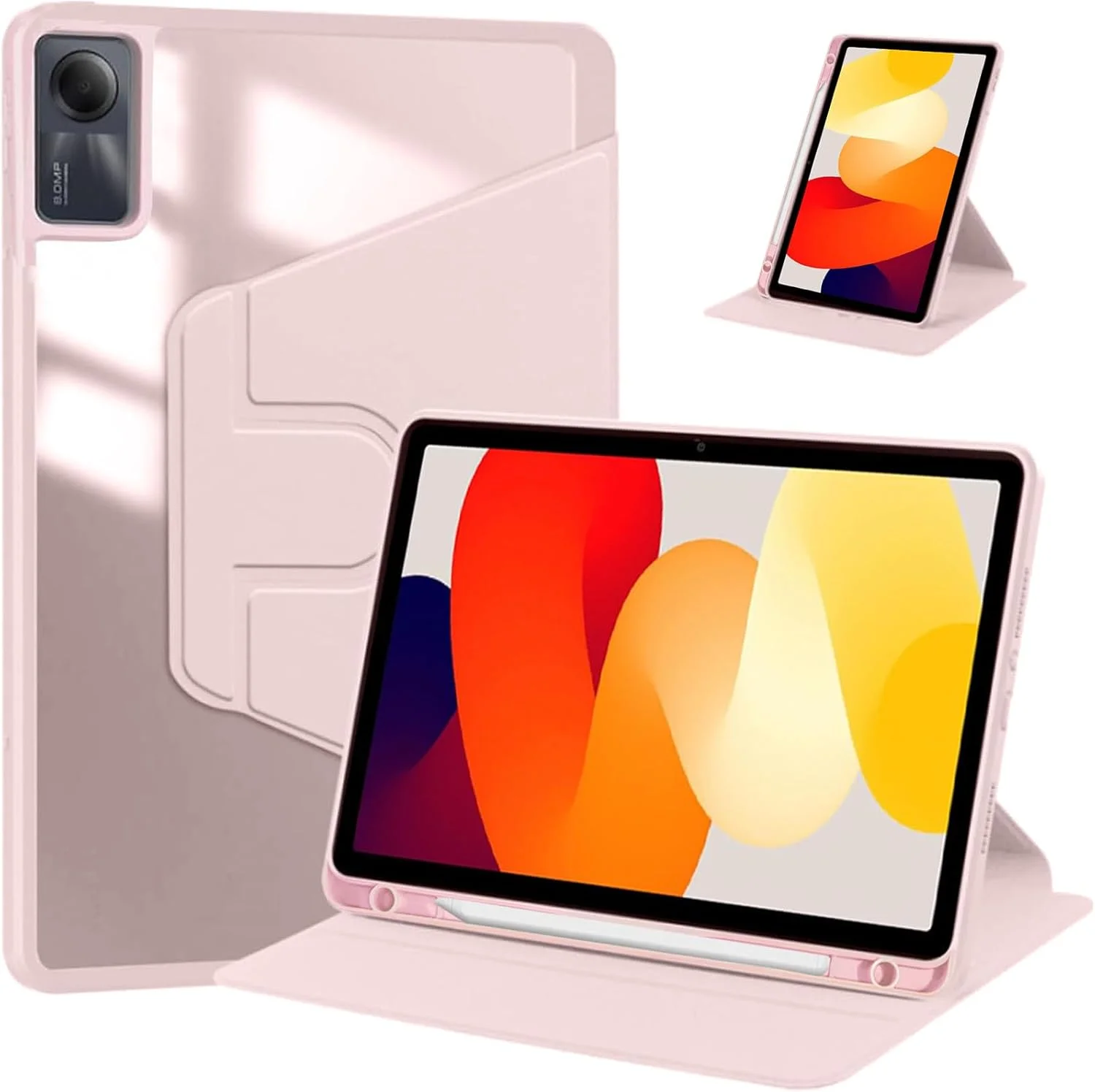 کیف چرخشی A-BEAUTY سازگار با شیائومی Redmi Pad SE 11 اینچ 2023 به همراه جای قلم، پایه چرخش 360 درجه، کاور ضد ضربه با پشت شفاف، قابلیت بیدار/خواب خودکار، صورتی کیف چرخشی A-BEAUTY سازگار با شیائومی Redmi Pad SE 11 اینچ 2023 به همراه جای قلم، پایه چرخش 360 درجه، کاور ضد ضربه با پشت شفاف، قابلیت بیدار/خواب خودکار، صورتی