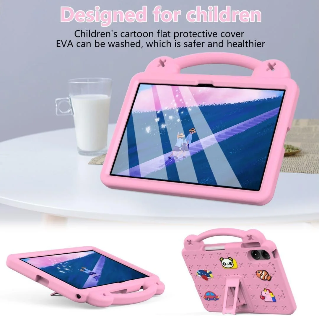کیف محافظ تبلت Gruattreay سازگار با تبلت 12.1 اینچی Xiaomi Poco Pad، سیلیکونی EVA ضد ضربه، دارای دسته، مناسب کودکان با پایه تاشو، دارای جای قلم و براکت (صورتی) کیف محافظ تبلت Gruattreay سازگار با تبلت 12.1 اینچی Xiaomi Poco Pad، سیلیکونی EVA ضد ضربه، دارای دسته، مناسب کودکان با پایه تاشو، دارای جای قلم و براکت (صورتی)