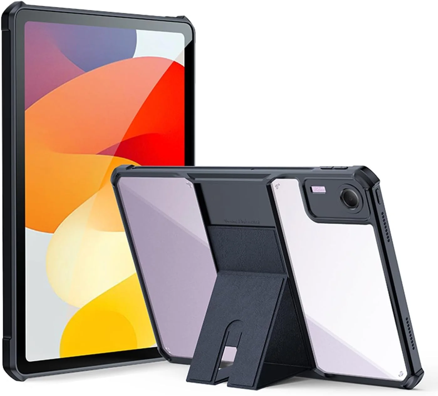 کاور تبلت شیائومی Redmi Pad SE 11 اینچ، ضد لک، ضد عرق، ضد اثر انگشت، بدنه سخت مشکی و ضربه گیر TPU نرم، دارای پایه فوق العاده پایدار، مناسب تبلت Redmi Pad SE 11" 2023، مشکی کاور تبلت شیائومی Redmi Pad SE 11 اینچ، ضد لک، ضد عرق، ضد اثر انگشت، بدنه سخت مشکی و ضربه گیر TPU نرم، دارای پایه فوق العاده پایدار، مناسب تبلت Redmi Pad SE 11" 2023، مشکی