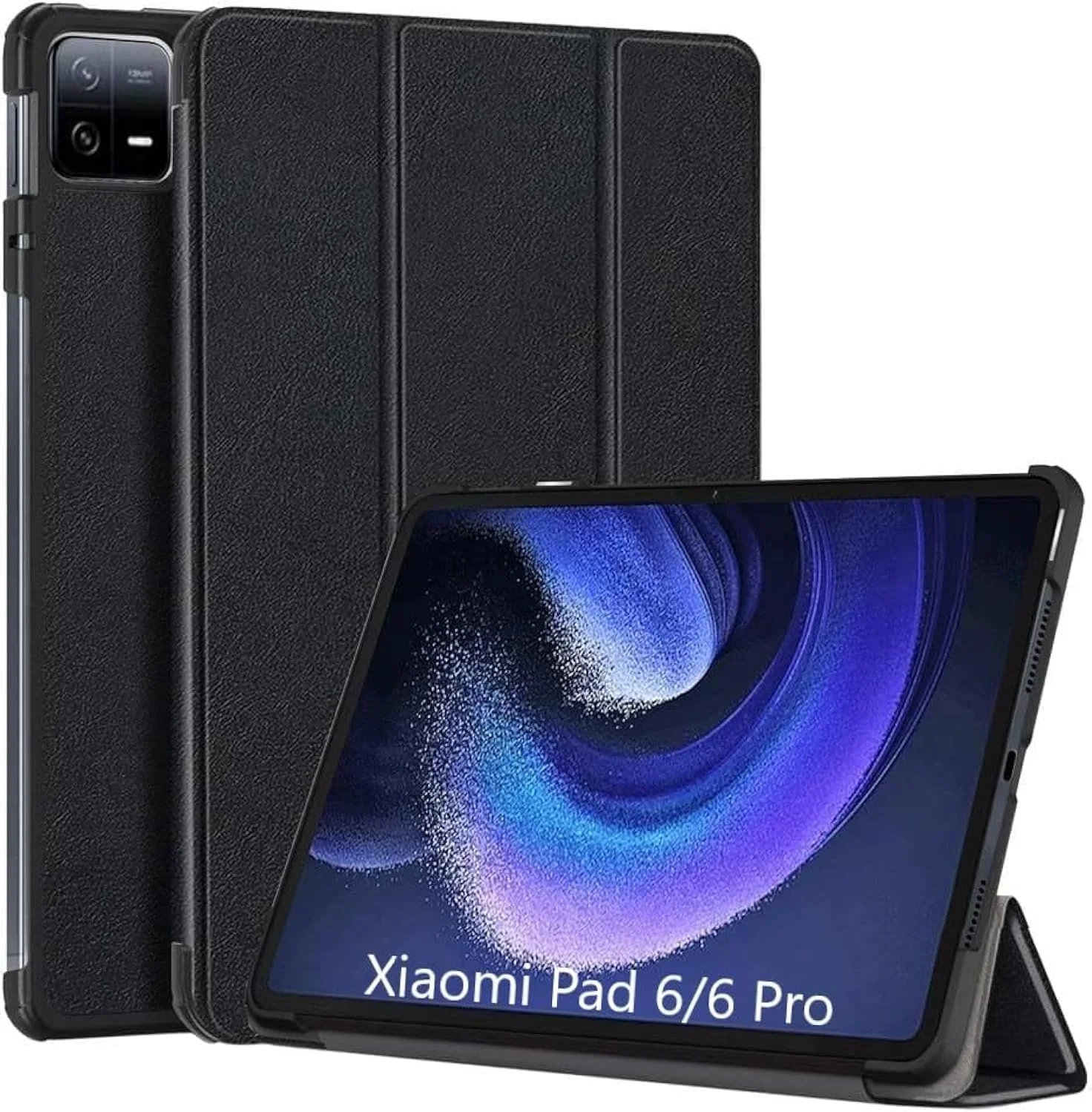 کاور محافظ تبلت شیائومی Mi Pad 6/ Mi Pad 6 Pro 2023، طراحی باریک، سه تایی تاشو، چند زاویه دید، جلد هوشمند چرمی PU با قابلیت خواب/بیدار شدن خودکار، مناسب برای شیائومی پد 6/6 پرو (مشکی) کاور محافظ تبلت شیائومی Mi Pad 6/ Mi Pad 6 Pro 2023، طراحی باریک، سه تایی تاشو، چند زاویه دید، جلد هوشمند چرمی PU با قابلیت خواب/بیدار شدن خودکار، مناسب برای شیائومی پد 6/6 پرو (مشکی)