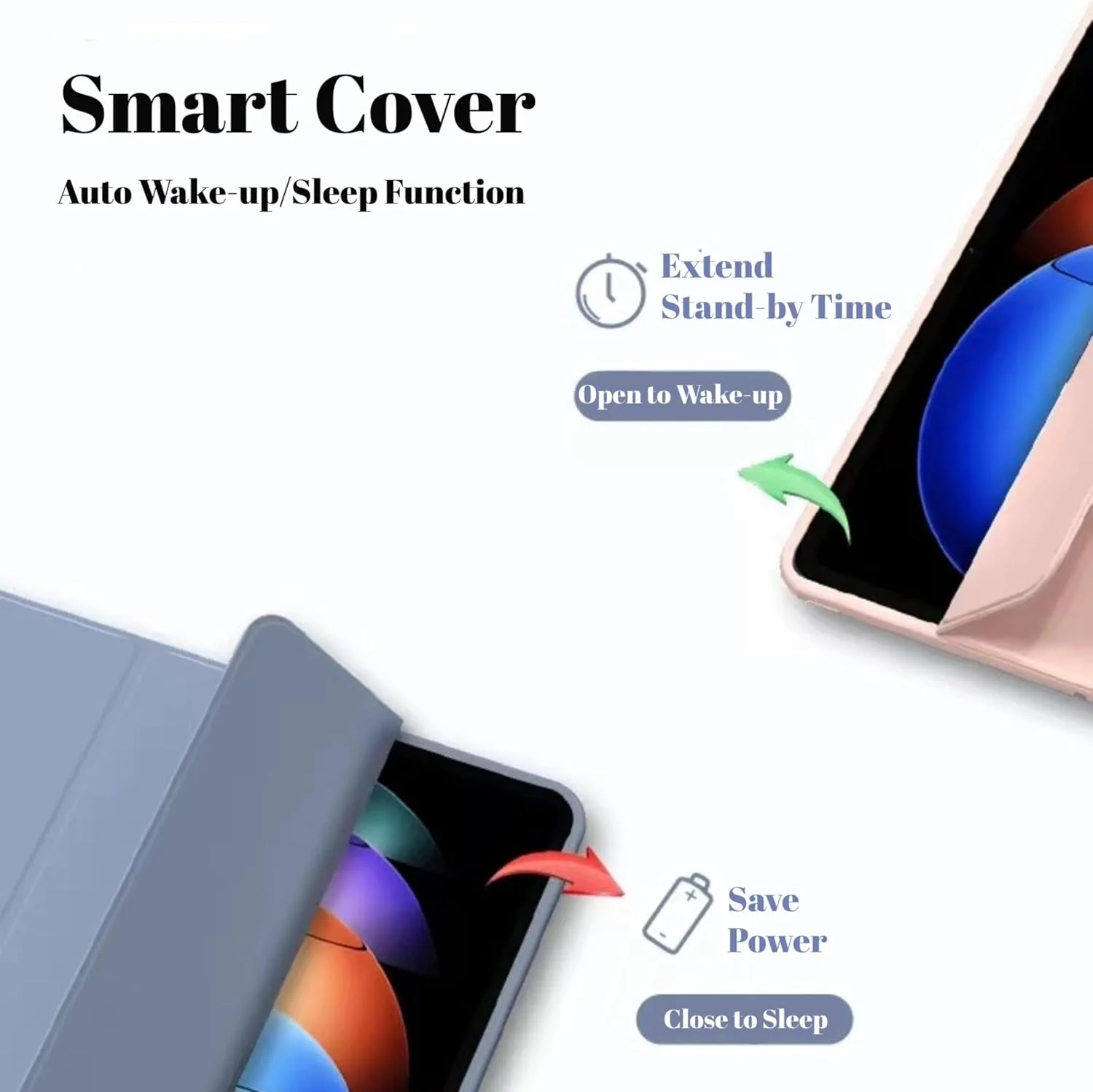 کاور تبلت Vurtboly سازگار با شیائومی پد 6s Pro 12.4 اینچ 2024، کاور سه لایه باریک ضد ضربه با طرح لانه زنبوری TPU با استند بادوام + قابلیت بیدار/خواب خودکار برای شیائومی پد 6s Pro 12.4 اینچ (آبی)