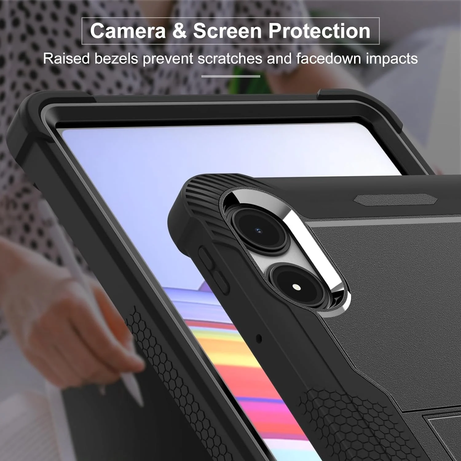 کاور مقاوم Gruattreay سازگار با تبلت شیائومی Redmi Pad Pro 12.1 اینچ / POCO Pad 12.1 اینچ، محافظ ضد ضربه و بادوام با پایه نگهدارنده (مشکی) کاور مقاوم Gruattreay سازگار با تبلت شیائومی Redmi Pad Pro 12.1 اینچ / POCO Pad 12.1 اینچ، محافظ ضد ضربه و بادوام با پایه نگهدارنده (مشکی)