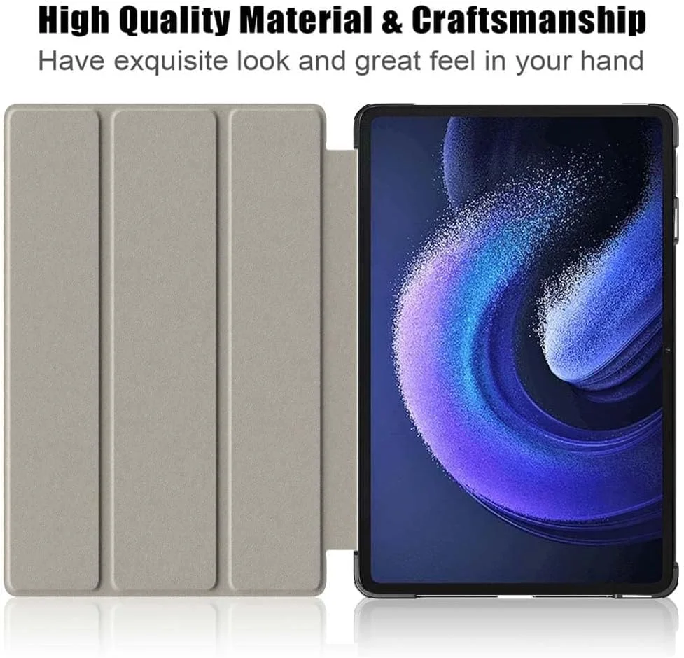 کاور محافظ تبلت شیائومی Mi Pad 6/ Mi Pad 6 Pro 2023، طراحی باریک، سه تایی تاشو، چند زاویه دید، جلد هوشمند چرمی PU با قابلیت خواب/بیدار شدن خودکار، مناسب برای شیائومی پد 6/6 پرو (مشکی) کاور محافظ تبلت شیائومی Mi Pad 6/ Mi Pad 6 Pro 2023، طراحی باریک، سه تایی تاشو، چند زاویه دید، جلد هوشمند چرمی PU با قابلیت خواب/بیدار شدن خودکار، مناسب برای شیائومی پد 6/6 پرو (مشکی)