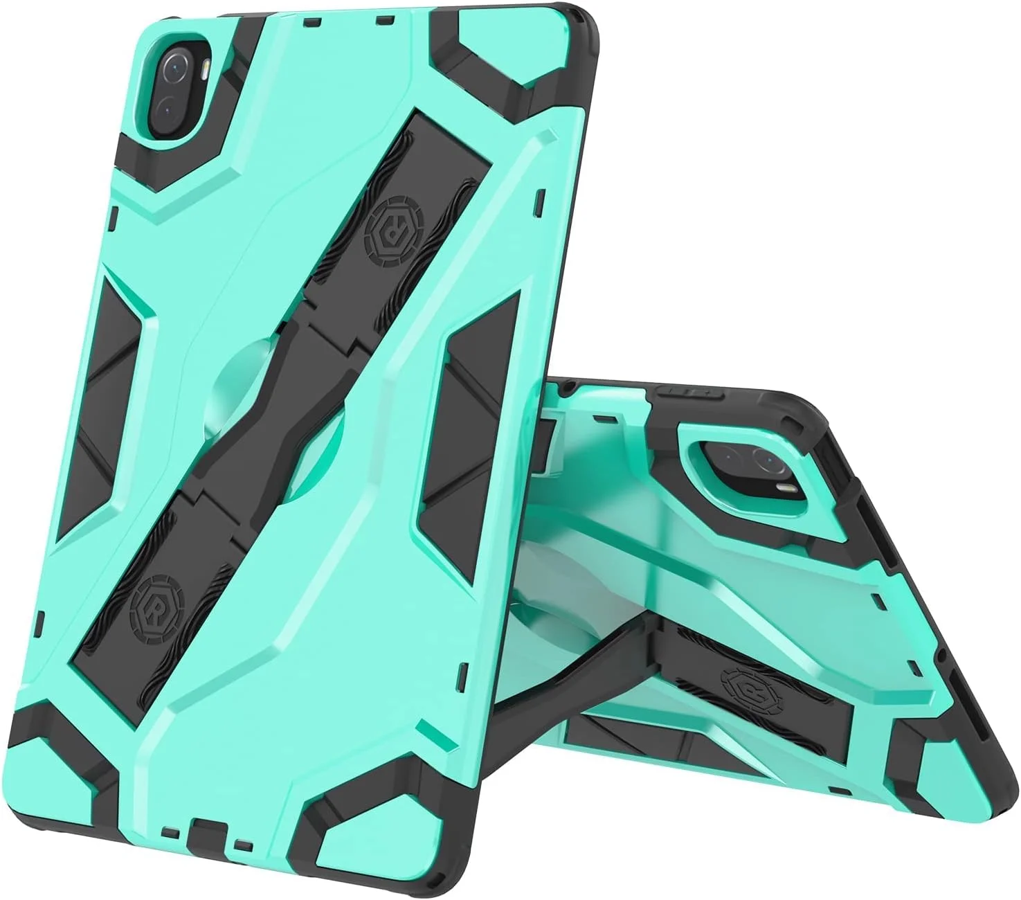 کاور محافظ تبلت شیاومی Mi Pad 5 / MiPad 5 Pro 11 اینچ 5G 2021 مدل استنددار، کاور محافظ دو لایه ضد ضربه با دسته و بند شانه (سبز)