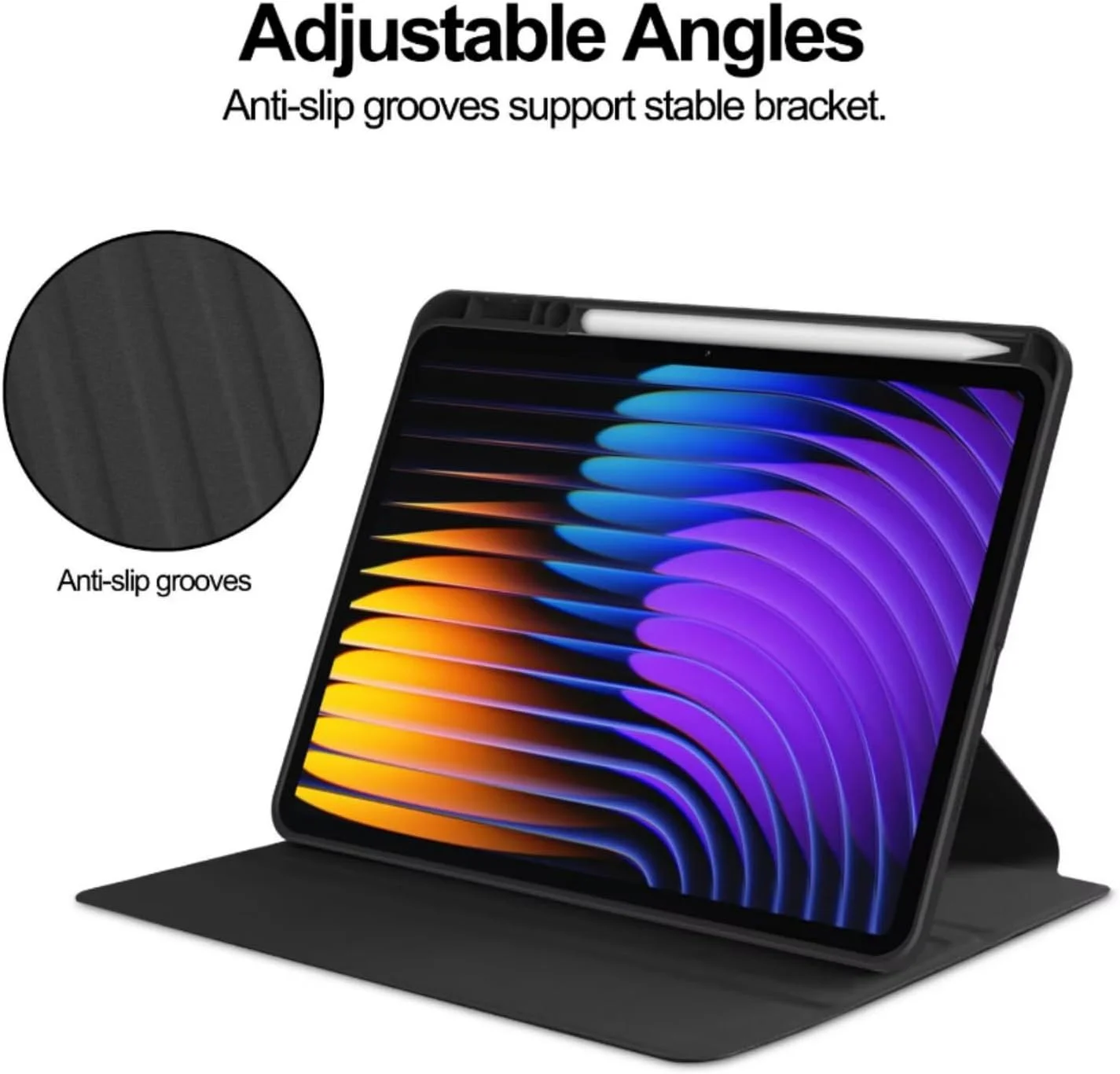 کیف هوشمند چرخشی 360 درجه Skeido با قابلیت خواب/بیدار شدن خودکار مناسب برای تبلت شیائومی Mi Pad 7 / Pad 7 Pro 11.2 اینچ (2024) با پشت شفاف (مشکی)