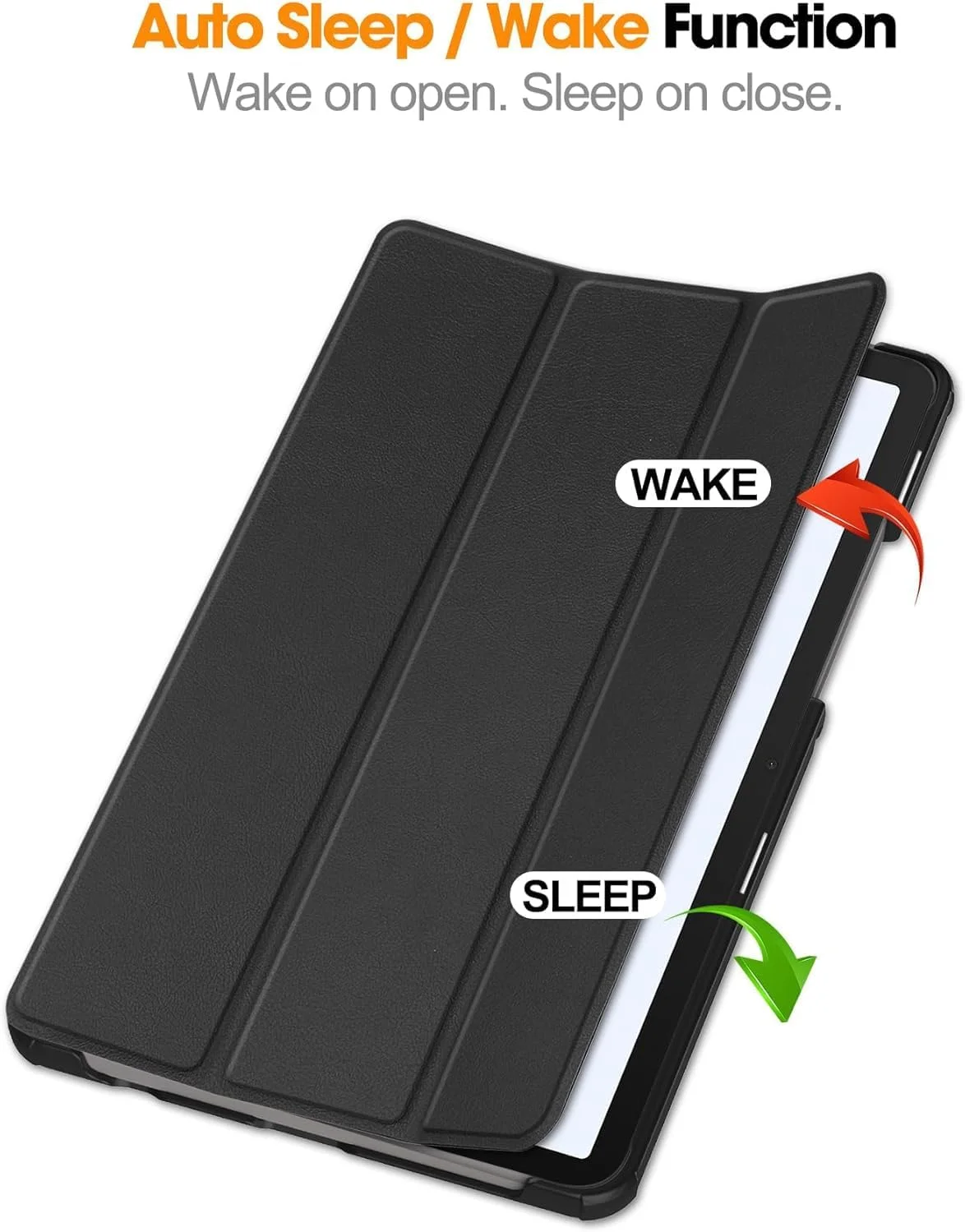 کاور تبلت شیائومی Redmi Pad SE 11 اینچ 2023 مدل Muzz به همراه محافظ صفحه نمایش، کاور هوشمند باریک، قابلیت بیدار/خواب خودکار، مشکی (Redmi Pad SE 11 اینچ)