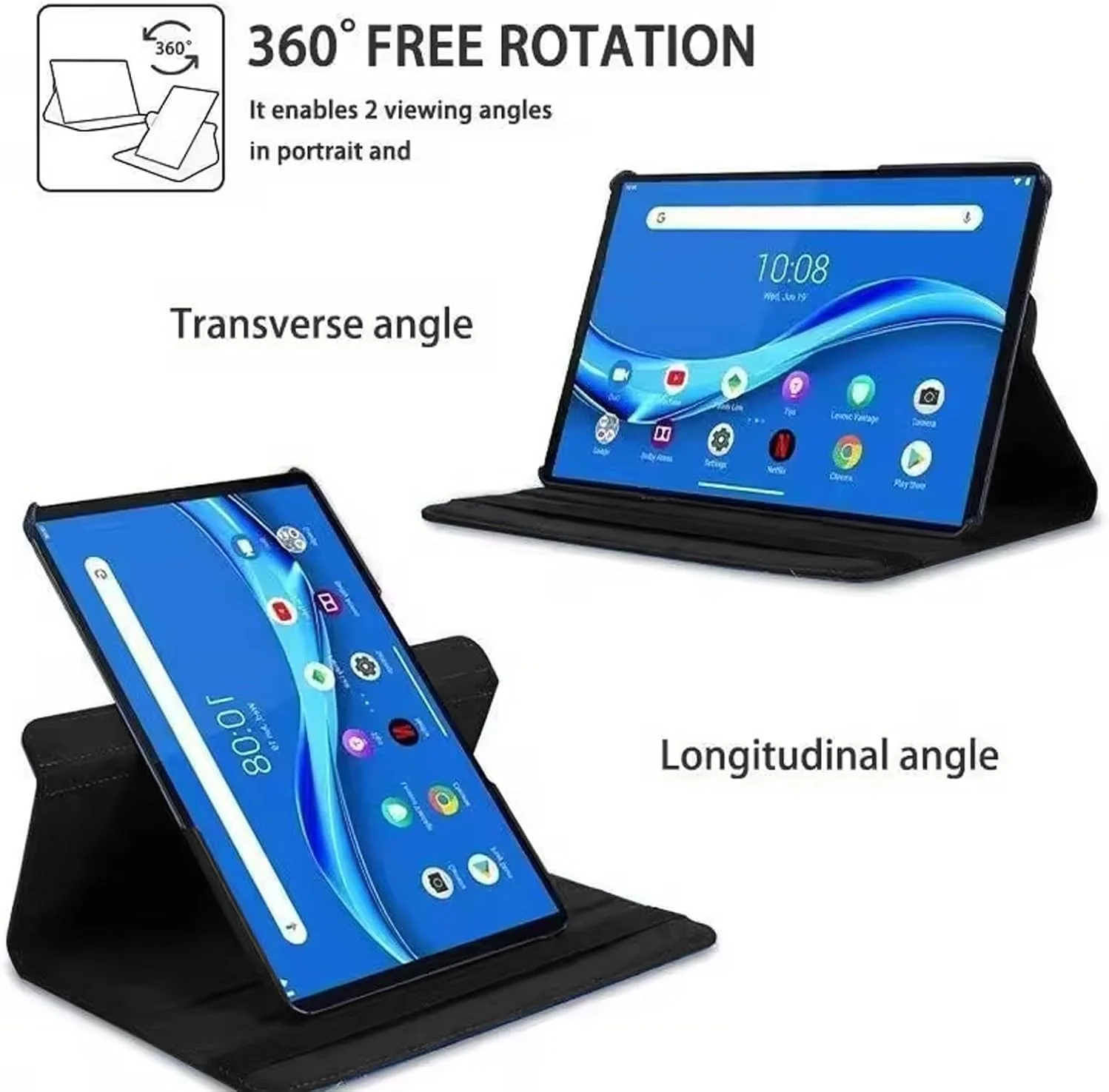 کیف محافظ چرخشی چند زاویه ای باریک 360 درجه QIXUZENI سازگار با شیائومی Mi Pad 7/7 Pro، با قابلیت بیدار شدن/به خواب رفتن خودکار، چرم PU و پشت سخت ضد ضربه (مشکی) کیف محافظ چرخشی چند زاویه ای باریک 360 درجه QIXUZENI سازگار با شیائومی Mi Pad 7/7 Pro، با قابلیت بیدار شدن/به خواب رفتن خودکار، چرم PU و پشت سخت ضد ضربه (مشکی)