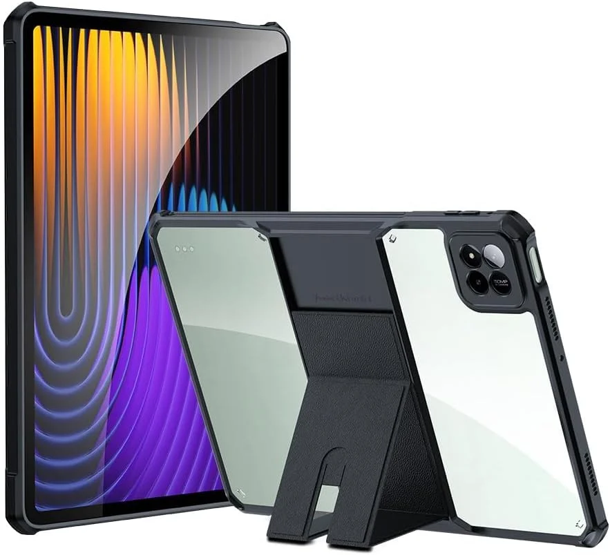 کاور شفاف برای شیائومی پد 7 و پد 7 پرو 11.2 اینچ - کاور TPU نازک و شفاف با پایه قابل تنظیم، محافظت در برابر ضربه، مقاوم در برابر خراش، آستین محافظ سبک وزن
