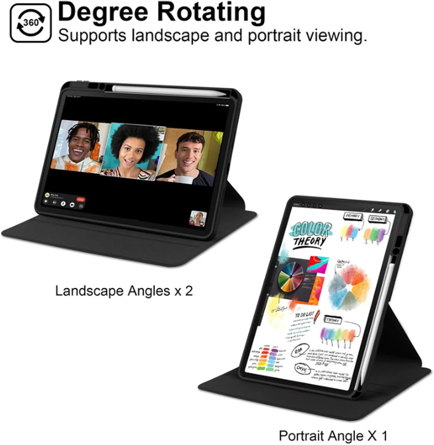 کاور تبلت Moninsta سازگار با ردمی پد اس ای 11 اینچ 2023، کاور اکریلیک شفاف چند زاویه ای PC سخت با جای قلم و استند محافظ (مشکی)