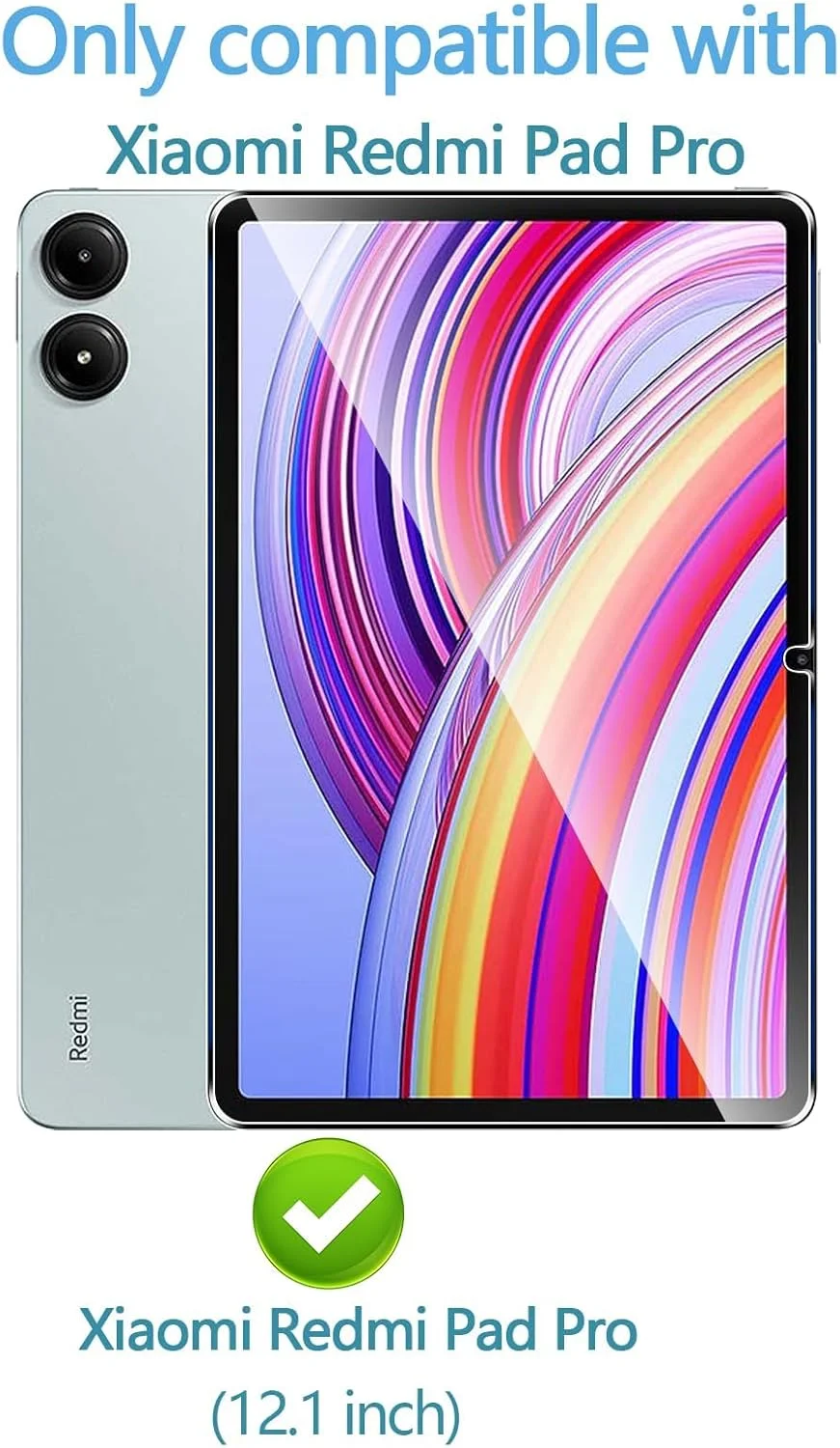 کیف محافظ تبلت شیائومی ردمی پد SE پرو 12.1 اینچی، چند زاویه دید، جلد هوشمند چرمی PU با قابلیت خواب و بیدار شدن خودکار، محافظ باریک و تاشو برای ردمی SE پرو 12.1 (مشکی)