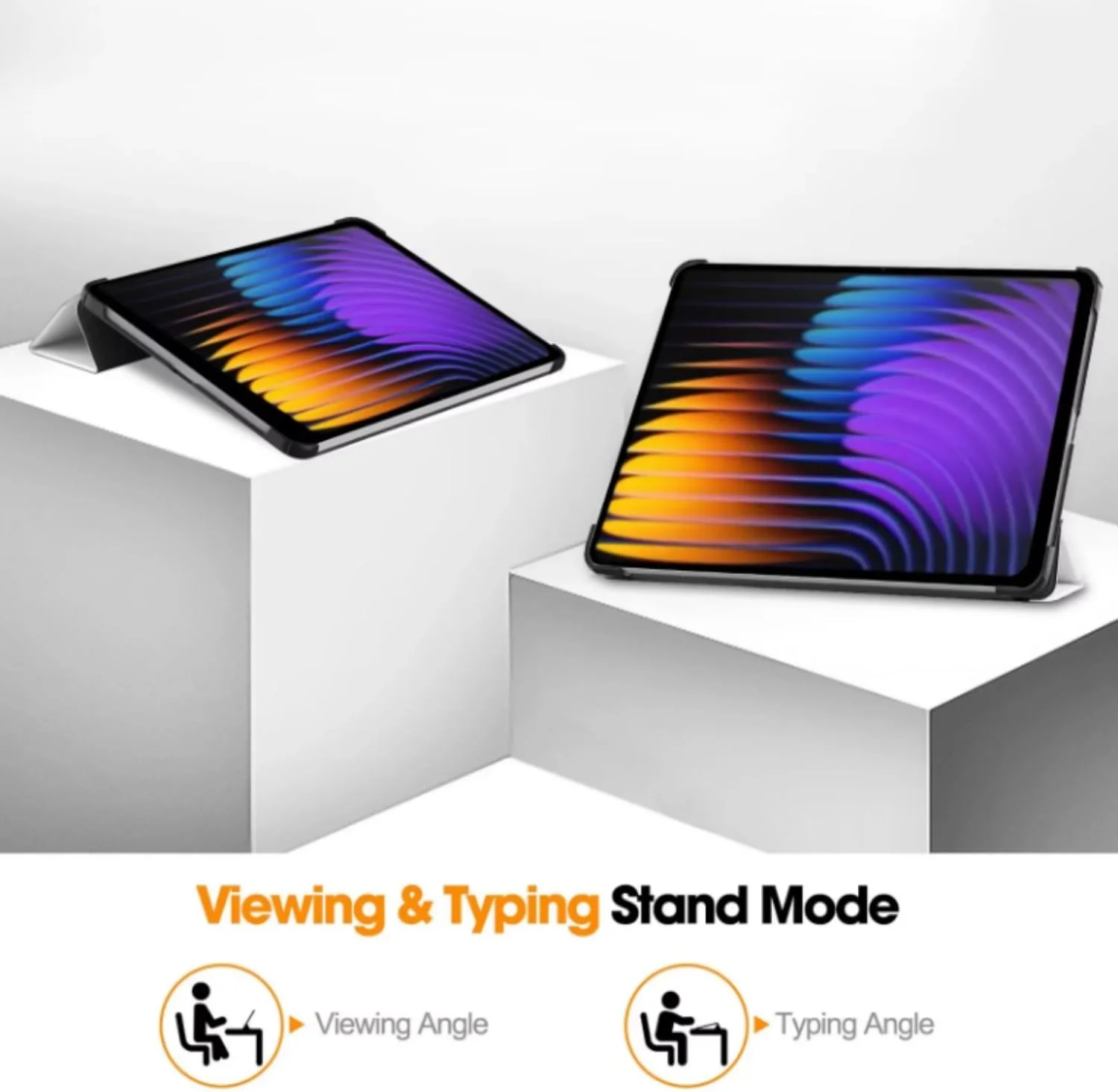 کیف تبلت SKEIDO مناسب برای شیائومی پد 7 2024، کاور سه تایی مغناطیسی چرمی PU با قابلیت استند برای Mi Pad 7 2024 مدل Coque Funda Capa (گربه تنبل)