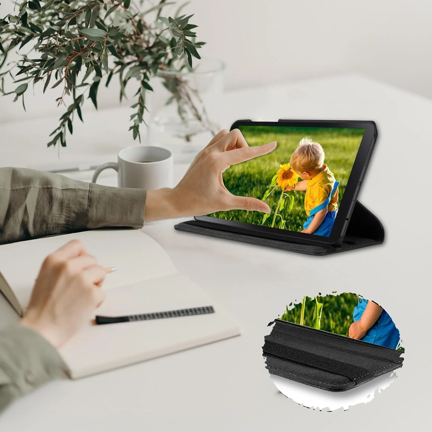 کیف چرمی Vurtboly سازگار با تبلت شیائومی Redmi Pad SE 8.7 اینچ 2024، کاور تبلت چرمی PU چرخشی، کاور محافظ چرمی تبلت با قابلیت چرخش 360 درجه، دارای جیب با زوایای مختلف مناسب برای Redmi Pad SE 8.7 (مشکی) کیف چرمی Vurtboly سازگار با تبلت شیائومی Redmi Pad SE 8.7 اینچ 2024، کاور تبلت چرمی PU چرخشی، کاور محافظ چرمی تبلت با قابلیت چرخش 360 درجه، دارای جیب با زوایای مختلف مناسب برای Redmi Pad SE 8.7 (مشکی)