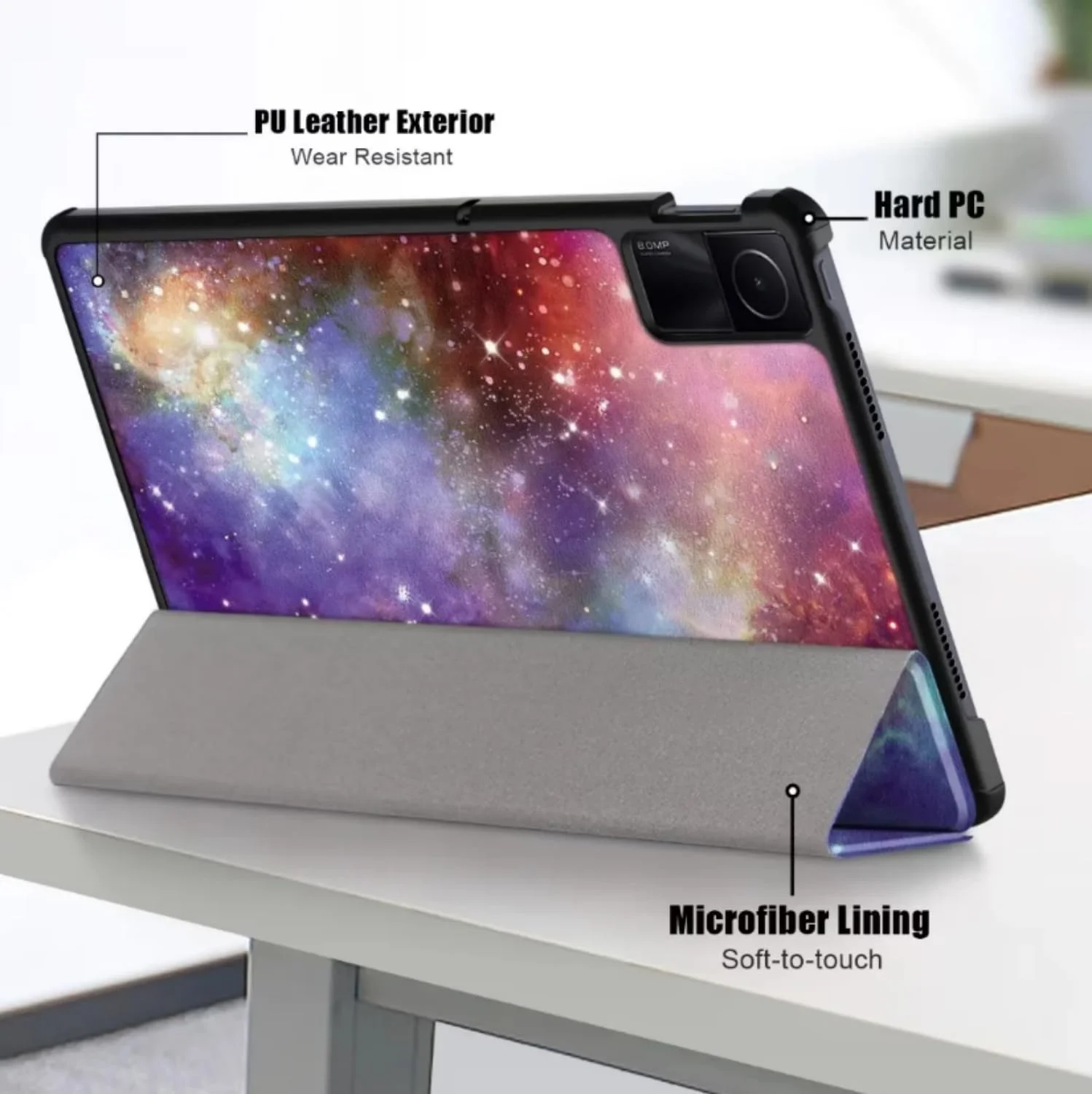 SKEIDO Case Compatible with Xiaomi Redmi Pad SE 11Inch 2023 Tablet Holder Trifold Stand Soft Silicon Back Smart Case For Redmi Pad SE Cover SKEIDO Case Compatible with Xiaomi Redmi Pad SE 11Inch 2023 Tablet Holder Trifold Stand Soft Silicon Back Smart Case For Redmi Pad SE Cover