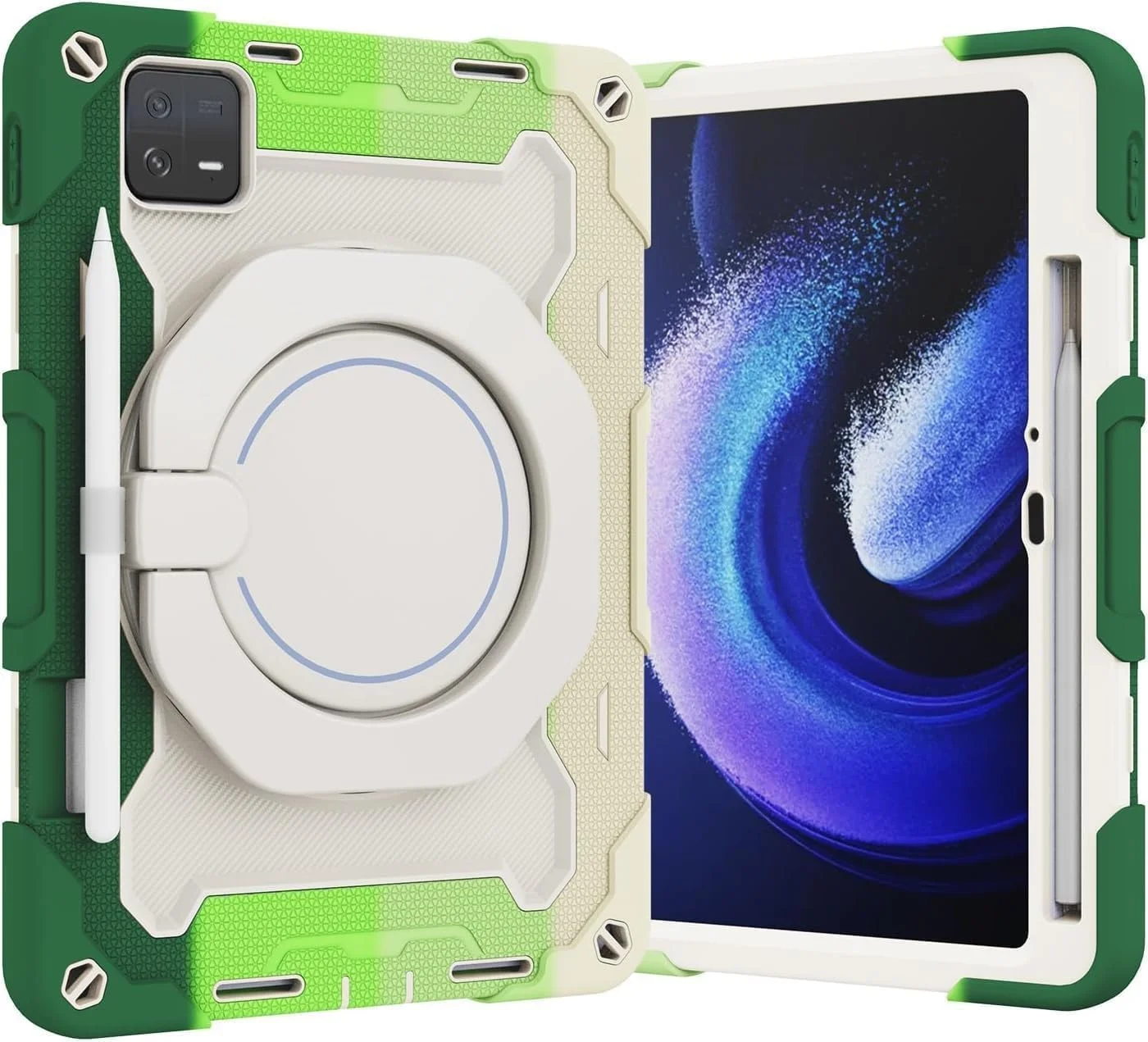 کاور محافظ تبلت شیائومی Mi Pad 6/Pro برند YIMICO - کاور سیلیکونی با استاندارد نظامی، استند چرخان 360 درجه، بند شانه، کاور محافظ ضد ضربه برای کودکان، زنان و مردان (رنگین کمان سبز) کاور محافظ تبلت شیائومی Mi Pad 6/Pro برند YIMICO - کاور سیلیکونی با استاندارد نظامی، استند چرخان 360 درجه، بند شانه، کاور محافظ ضد ضربه برای کودکان، زنان و مردان (رنگین کمان سبز)
