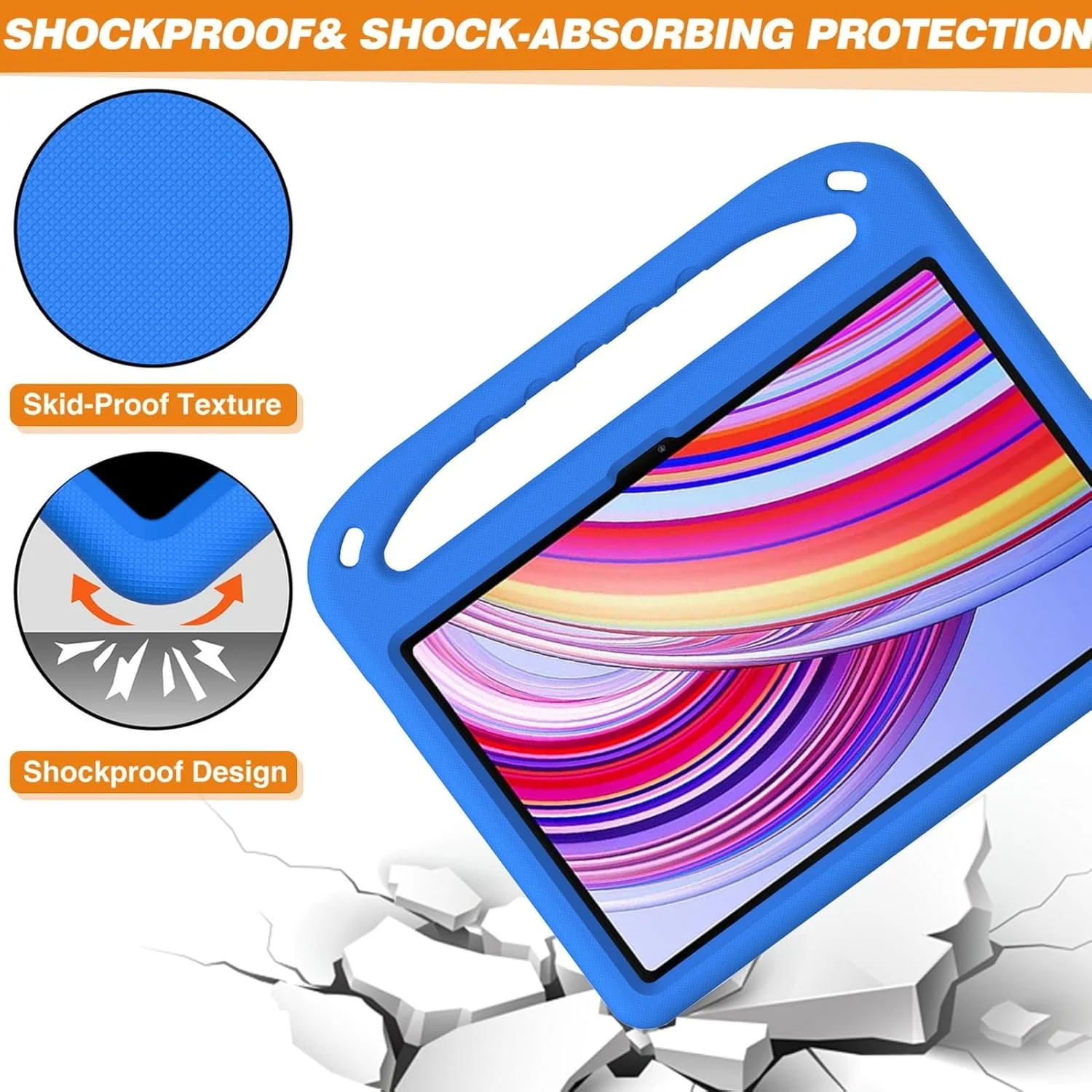 کیف محافظ تبلت SKEIDO مناسب برای شیائومی Redmi Pad Pro 12.1 اینچ مدل 2024 - کیف کودکانه بادوام، سبک وزن، ضد ضربه با دسته و استند محافظ سازگار با Redmi Pad Pro (2024) (آبی) کیف محافظ تبلت SKEIDO مناسب برای شیائومی Redmi Pad Pro 12.1 اینچ مدل 2024 - کیف کودکانه بادوام، سبک وزن، ضد ضربه با دسته و استند محافظ سازگار با Redmi Pad Pro (2024) (آبی)