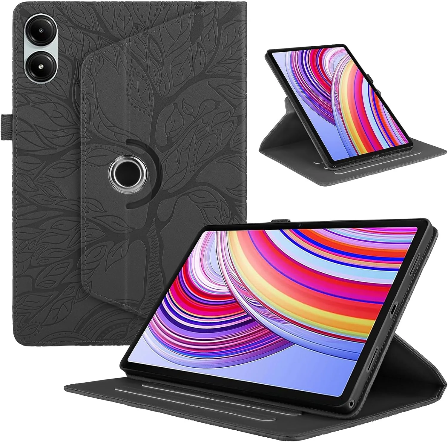 کیف چرخشی TERRIFI برای شیائومی Redmi Pad Pro 12.1 اینچ، کیف تبلت چرمی PU 2024 با پایه چرخان 360 درجه، طرح درخت سیاه، محافظ برای شیائومی Redmi Pad Pro 12.1 کیف چرخشی TERRIFI برای شیائومی Redmi Pad Pro 12.1 اینچ، کیف تبلت چرمی PU 2024 با پایه چرخان 360 درجه، طرح درخت سیاه، محافظ برای شیائومی Redmi Pad Pro 12.1