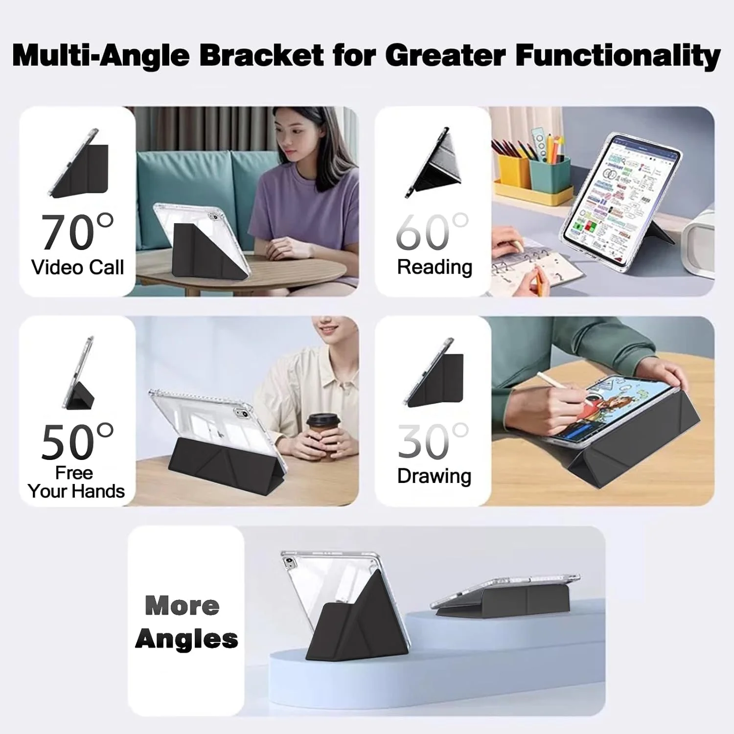 A-BEAUTY Case Compatible with Xiaomi Redmi Pad SE 11 Inch 2023 with Pen Holder, Shockproof Clear Cover, 6-in-1 Y-Shaped Trifold Stand, Auto Wake/Sleep, Black A-BEAUTY Case Compatible with Xiaomi Redmi Pad SE 11 Inch 2023 with Pen Holder, Shockproof Clear Cover, 6-in-1 Y-Shaped Trifold Stand, Auto Wake/Sleep, Black