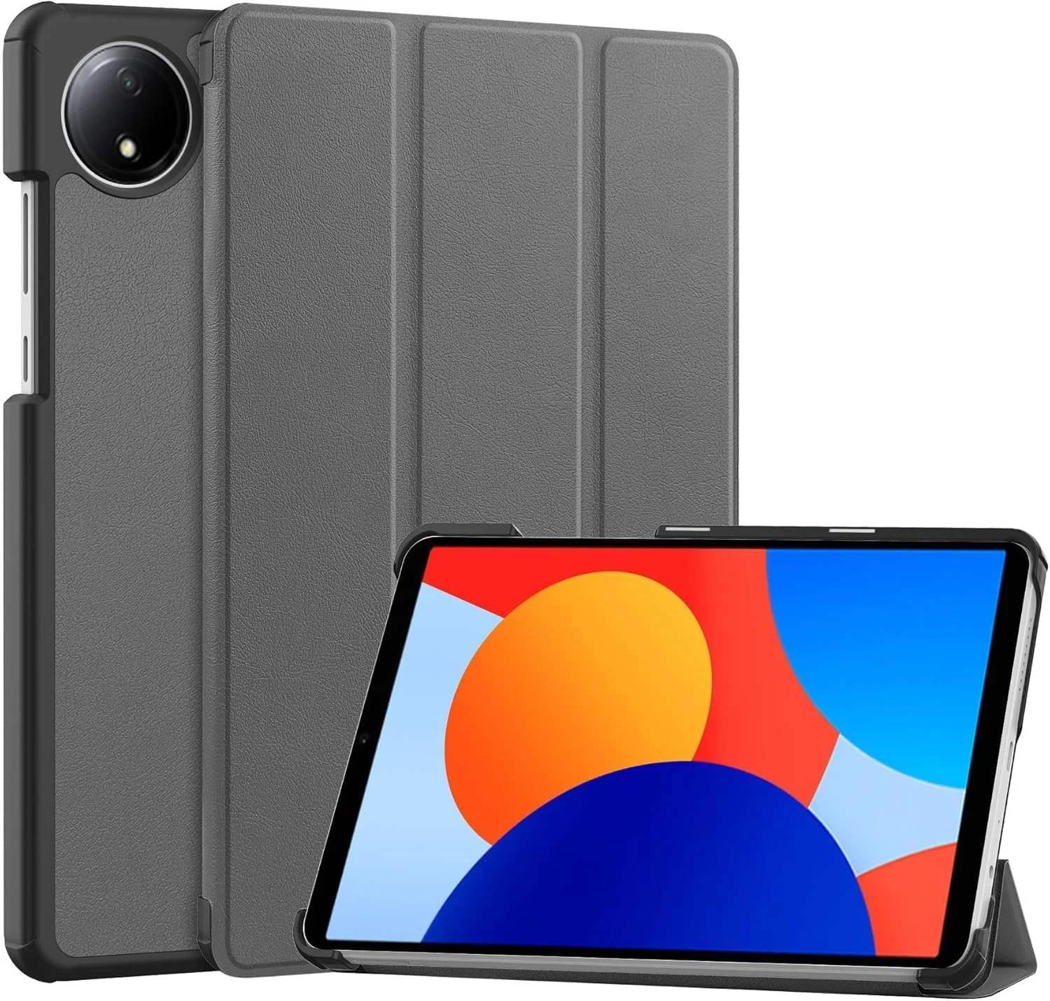 YIMICO Case for Xiaomi Redmi Pad SE 8.7 inch(2024), Tri fold Slim Lightweight Hard Shell Cover with Multi-Angle Stand For Redmi Pad SE 8.7 Inch (Gray, Redmi Pad SE 8.7-inch (2024))
