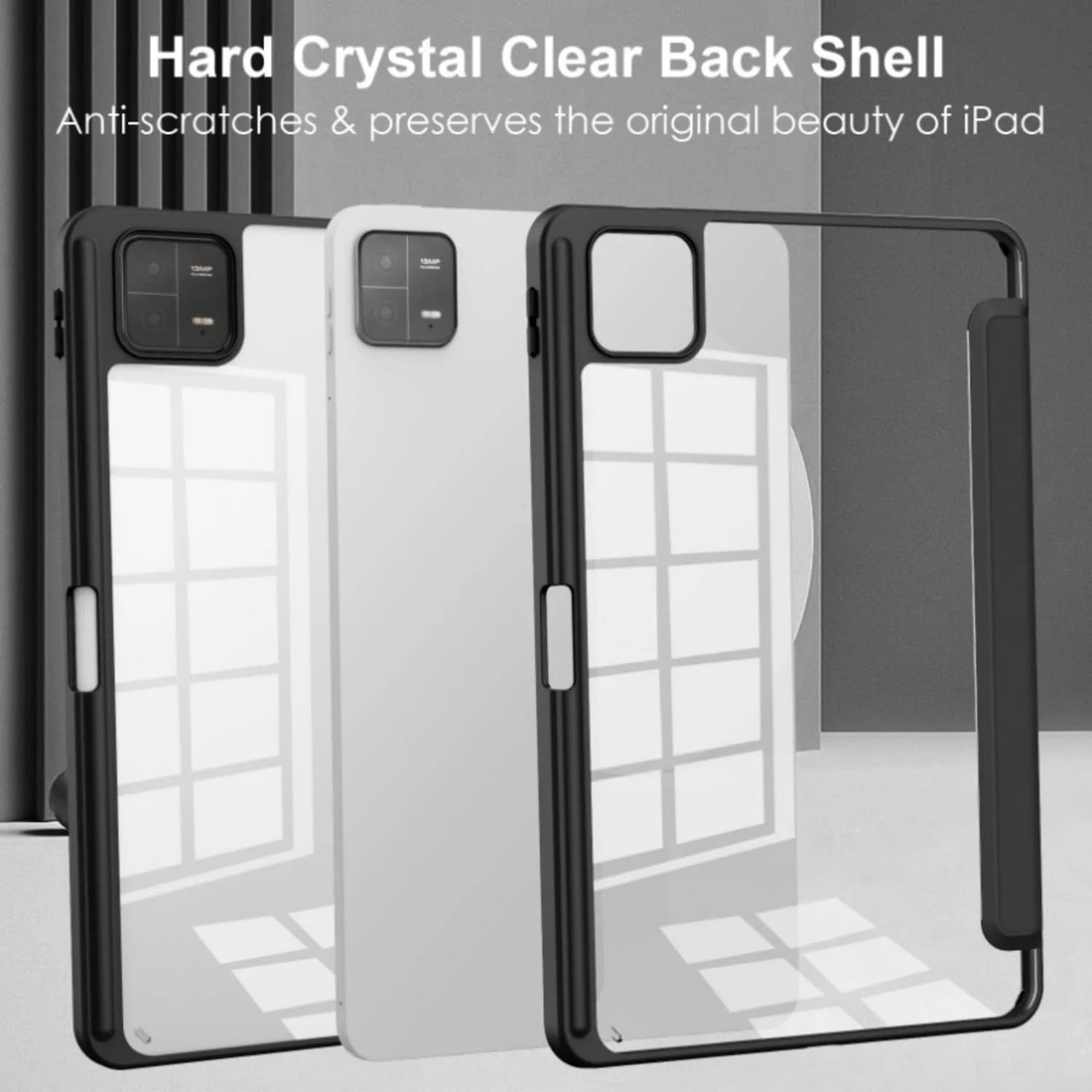 کیف محافظ تبلت شیائومی پد 6 مدل SKEIDO، کاور هوشمند Mi Pad 6 با جای قلم، مناسب برای شیائومی پد 6 پرو 11 اینچی، کاور شفاف PU