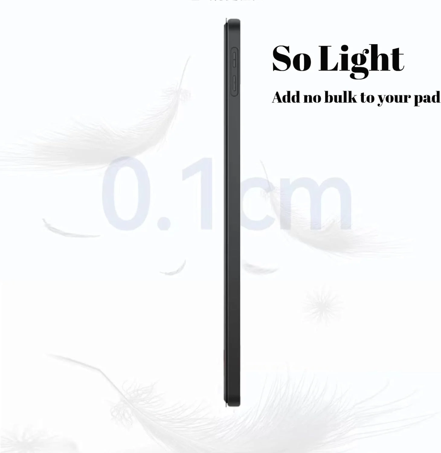 کاور نسلين سازگار با ردمی پد پرو ۱۲.۱ اینچ ۲۰۲۴، کاور باریک و سبک با استند و محافظ نرم TPU برای شیائومی پوکو پد/ردمی پد پرو با قابلیت بیدار/خواب خودکار (مشکی)