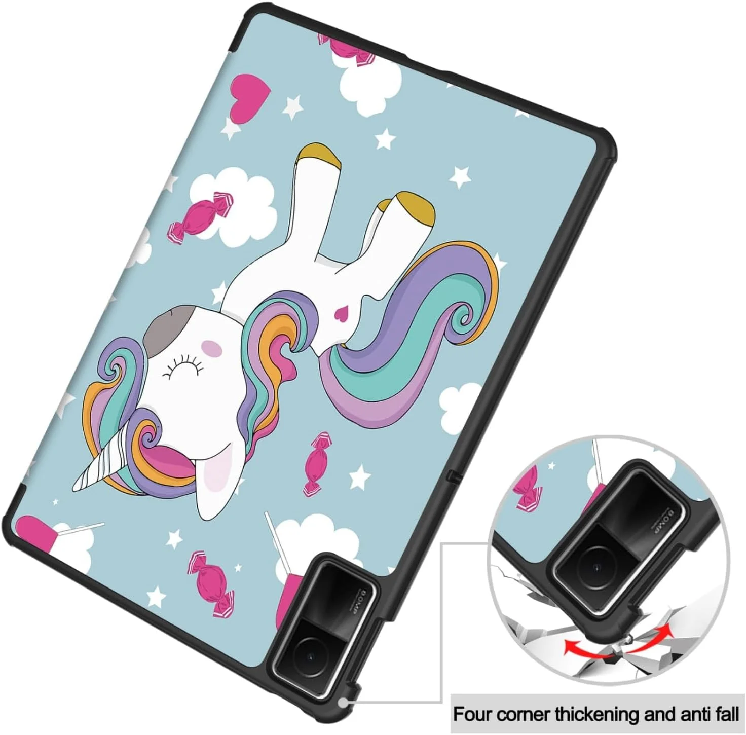 کیف محافظ تبلت eWINNER سازگار با شیائومی Redmi Pad SE 11 اینچ (نسخه 2023) / کاور تاشو و باریک چرمی PU با قابلیت بیدار شدن/خواب خودکار برای تبلت Redmi Pad SE 11 اینچ (2023) (طرح یونیکورن) کیف محافظ تبلت eWINNER سازگار با شیائومی Redmi Pad SE 11 اینچ (نسخه 2023) / کاور تاشو و باریک چرمی PU با قابلیت بیدار شدن/خواب خودکار برای تبلت Redmi Pad SE 11 اینچ (2023) (طرح یونیکورن)
