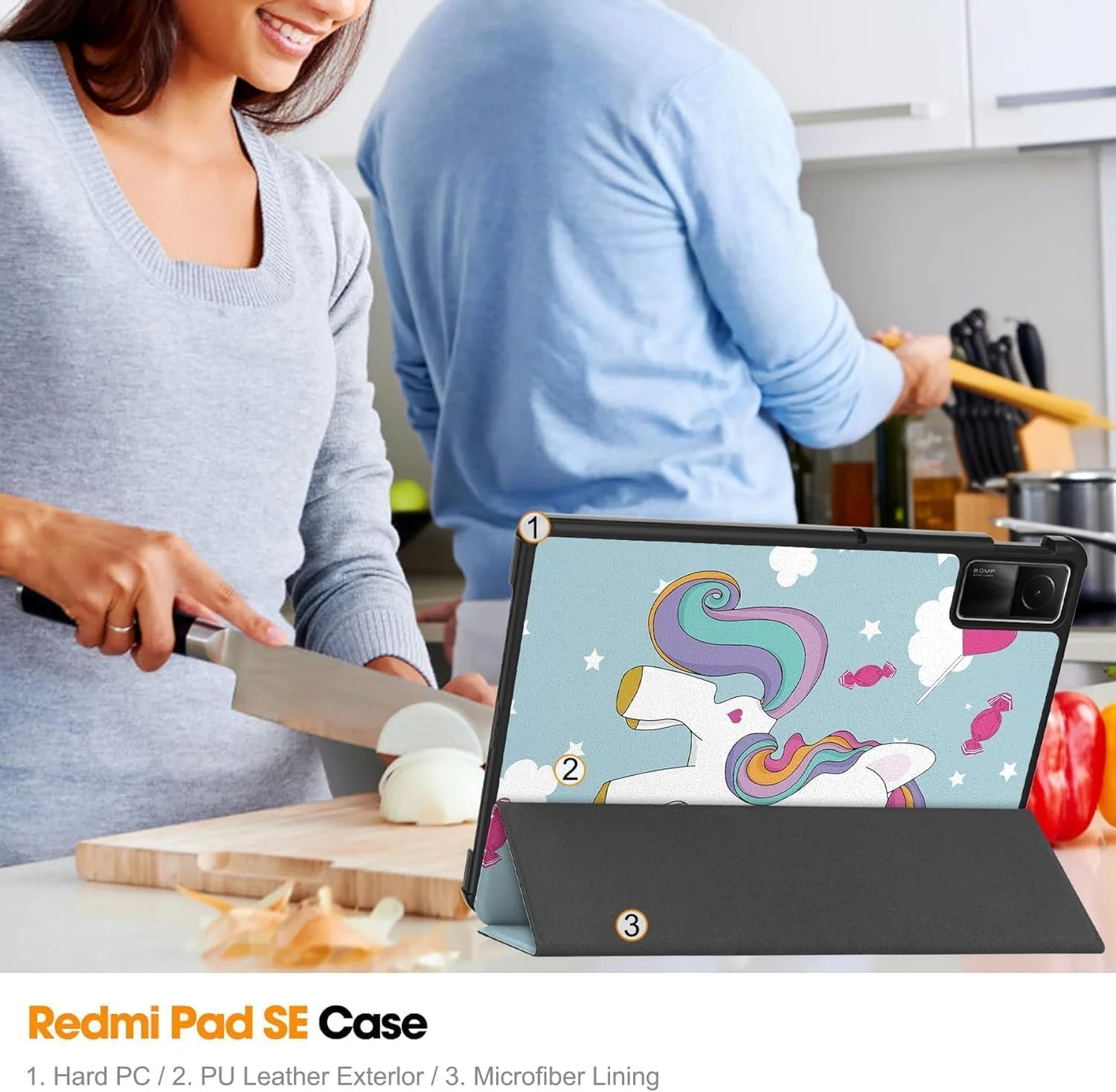 کیف محافظ تبلت eWINNER سازگار با شیائومی Redmi Pad SE 11 اینچ (نسخه 2023) / کاور تاشو و باریک چرمی PU با قابلیت بیدار شدن/خواب خودکار برای تبلت Redmi Pad SE 11 اینچ (2023) (طرح یونیکورن) کیف محافظ تبلت eWINNER سازگار با شیائومی Redmi Pad SE 11 اینچ (نسخه 2023) / کاور تاشو و باریک چرمی PU با قابلیت بیدار شدن/خواب خودکار برای تبلت Redmi Pad SE 11 اینچ (2023) (طرح یونیکورن)