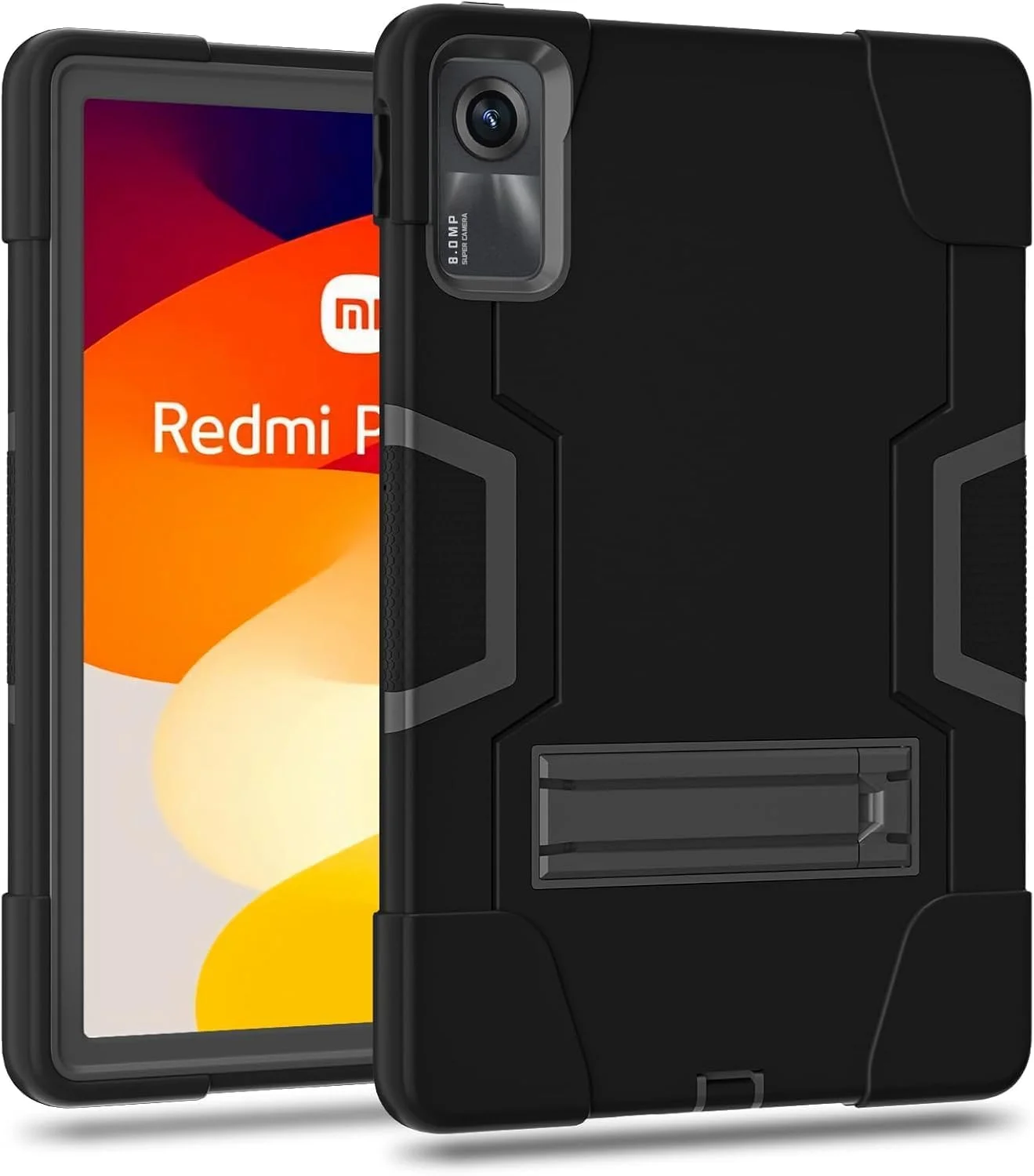 کاور محافظ برای شیائومی Redmi Pad SE 11 اینچ، کاور محافظ باریک و مقاوم در برابر ضربه با پایه داخلی برای Redmi Pad SE 11 (مشکی) کاور محافظ برای شیائومی Redmi Pad SE 11 اینچ، کاور محافظ باریک و مقاوم در برابر ضربه با پایه داخلی برای Redmi Pad SE 11 (مشکی)