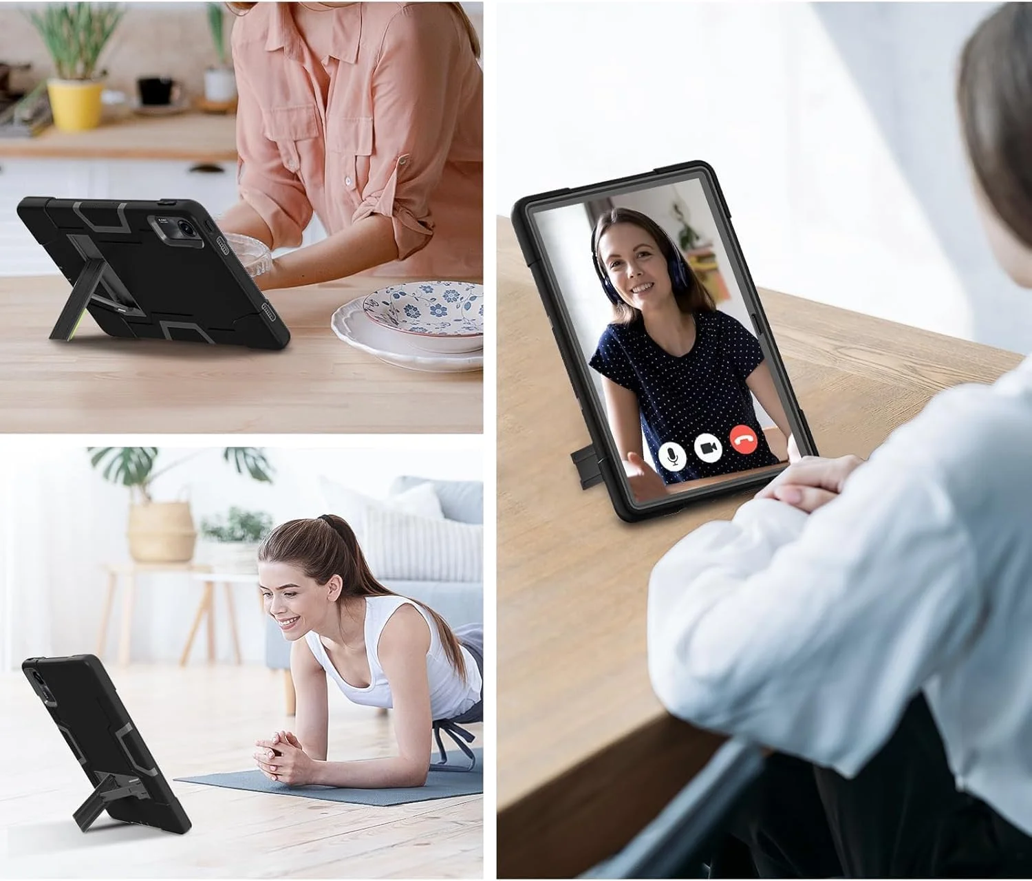 کاور محافظ برای شیائومی Redmi Pad SE 11 اینچ، کاور محافظ باریک و مقاوم در برابر ضربه با پایه داخلی برای Redmi Pad SE 11 (مشکی) کاور محافظ برای شیائومی Redmi Pad SE 11 اینچ، کاور محافظ باریک و مقاوم در برابر ضربه با پایه داخلی برای Redmi Pad SE 11 (مشکی)