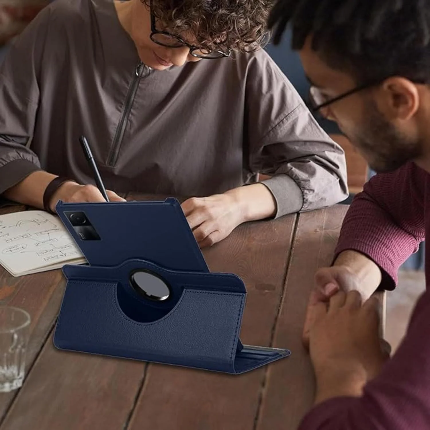 کیف محافظ تبلت نسلين سازگار با شیائومی Redmi Pad SE 11 اینچ 2023، کیف چرمی PU، محافظ تبلت چرخشی 360 درجه با قابلیت تنظیم چند زاویه برای Redmi Pad SE 11 اینچ (آبی) کیف محافظ تبلت نسلين سازگار با شیائومی Redmi Pad SE 11 اینچ 2023، کیف چرمی PU، محافظ تبلت چرخشی 360 درجه با قابلیت تنظیم چند زاویه برای Redmi Pad SE 11 اینچ (آبی)