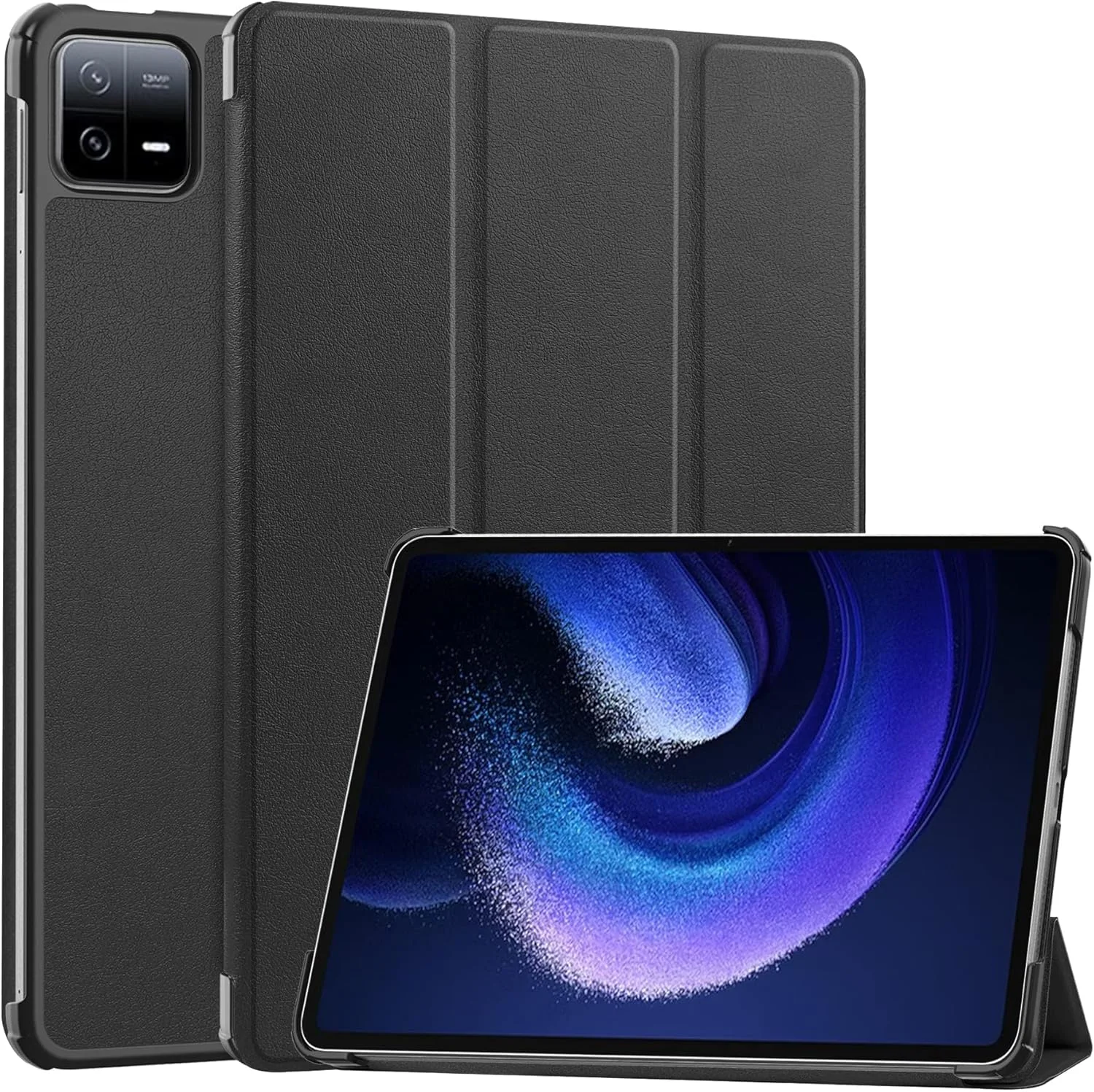 کیف محافظ تبلت شیاومی Mi Pad 6/ Mi Pad 6 Pro 11 اینچ 2023 مدل تاشو سه لایه هوشمند با قابلیت تنظیم زاویه دید، بدنه سخت و روکش چرمی هوشمند با قابلیت خواب/بیدار شدن خودکار و طراحی باریک (مشکی) کیف محافظ تبلت شیاومی Mi Pad 6/ Mi Pad 6 Pro 11 اینچ 2023 مدل تاشو سه لایه هوشمند با قابلیت تنظیم زاویه دید، بدنه سخت و روکش چرمی هوشمند با قابلیت خواب/بیدار شدن خودکار و طراحی باریک (مشکی)