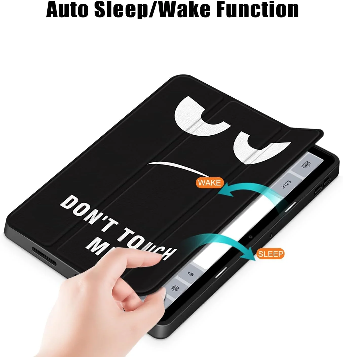 NALACAL Case for Xiaomi Redmi Pad SE 11'' 2023, Hybrid Slim Case Cover [Built-in Pencil Holder] Shockproof Cover with Clear Transparent Back Shell for Xiaomi Redmi Pad SE Don't Touch Me