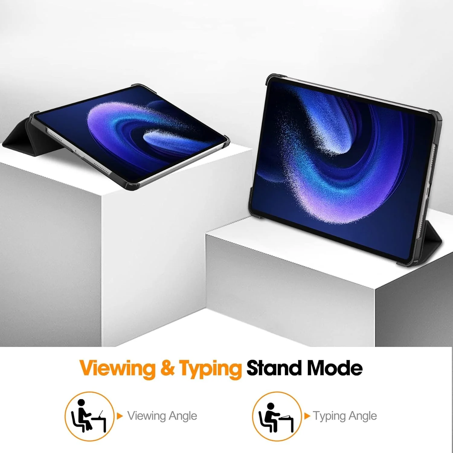 کیف محافظ تبلت شیاومی Mi Pad 6/ Mi Pad 6 Pro 11 اینچ 2023 مدل تاشو سه لایه هوشمند با قابلیت تنظیم زاویه دید، بدنه سخت و روکش چرمی هوشمند با قابلیت خواب/بیدار شدن خودکار و طراحی باریک (مشکی) کیف محافظ تبلت شیاومی Mi Pad 6/ Mi Pad 6 Pro 11 اینچ 2023 مدل تاشو سه لایه هوشمند با قابلیت تنظیم زاویه دید، بدنه سخت و روکش چرمی هوشمند با قابلیت خواب/بیدار شدن خودکار و طراحی باریک (مشکی)