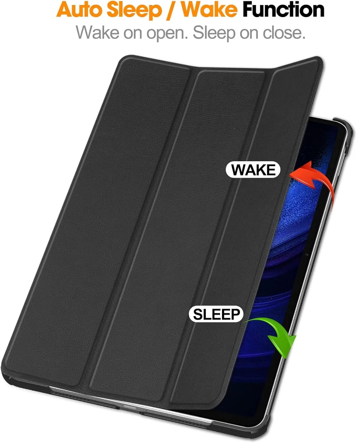 کیف محافظ تبلت شیاومی Mi Pad 6/ Mi Pad 6 Pro 11 اینچ 2023 مدل تاشو سه لایه هوشمند با قابلیت تنظیم زاویه دید، بدنه سخت و روکش چرمی هوشمند با قابلیت خواب/بیدار شدن خودکار و طراحی باریک (مشکی) کیف محافظ تبلت شیاومی Mi Pad 6/ Mi Pad 6 Pro 11 اینچ 2023 مدل تاشو سه لایه هوشمند با قابلیت تنظیم زاویه دید، بدنه سخت و روکش چرمی هوشمند با قابلیت خواب/بیدار شدن خودکار و طراحی باریک (مشکی)