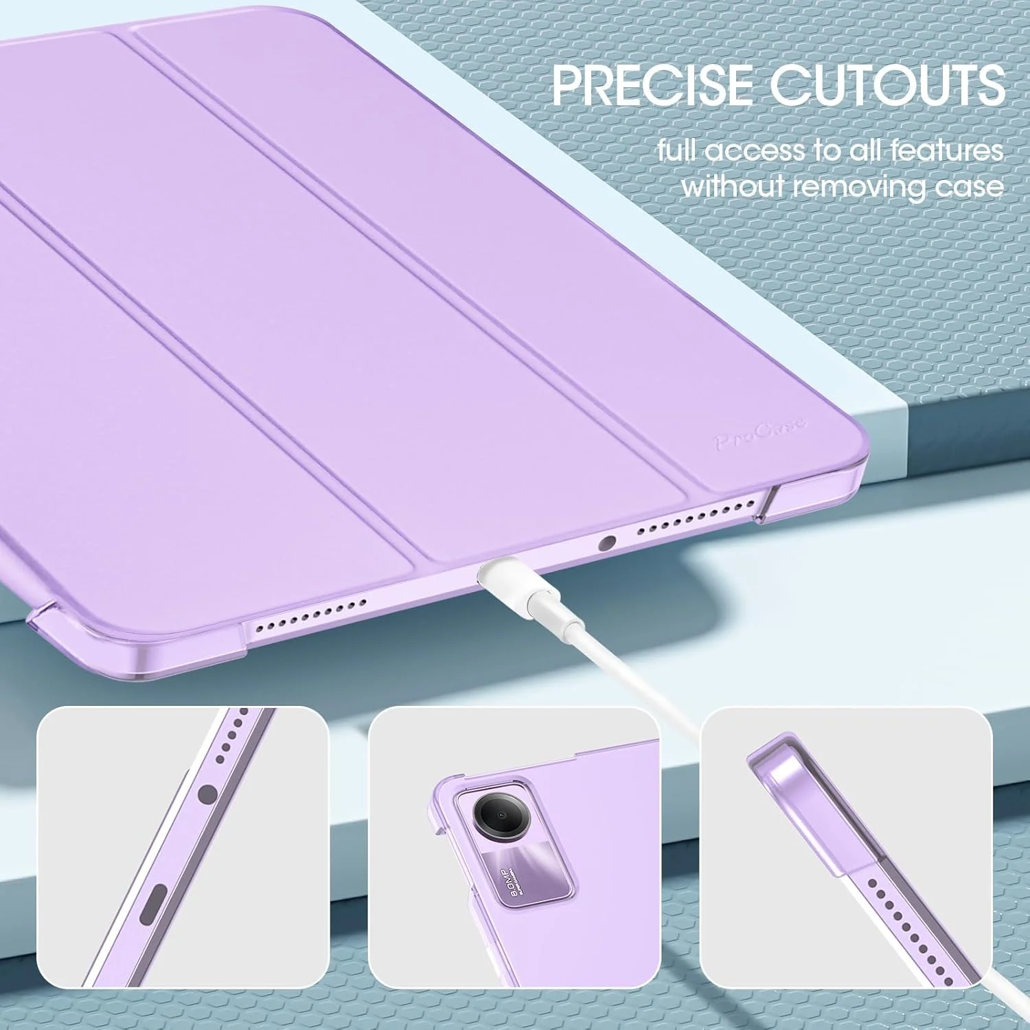 ProCase Cover for Xiaomi Redmi Pad SE 11", Slim Stand Hard Back Shell Smart Cover for Xiaomi Redmi Pad SE 11" -Purple ProCase Cover for Xiaomi Redmi Pad SE 11", Slim Stand Hard Back Shell Smart Cover for Xiaomi Redmi Pad SE 11" -Purple