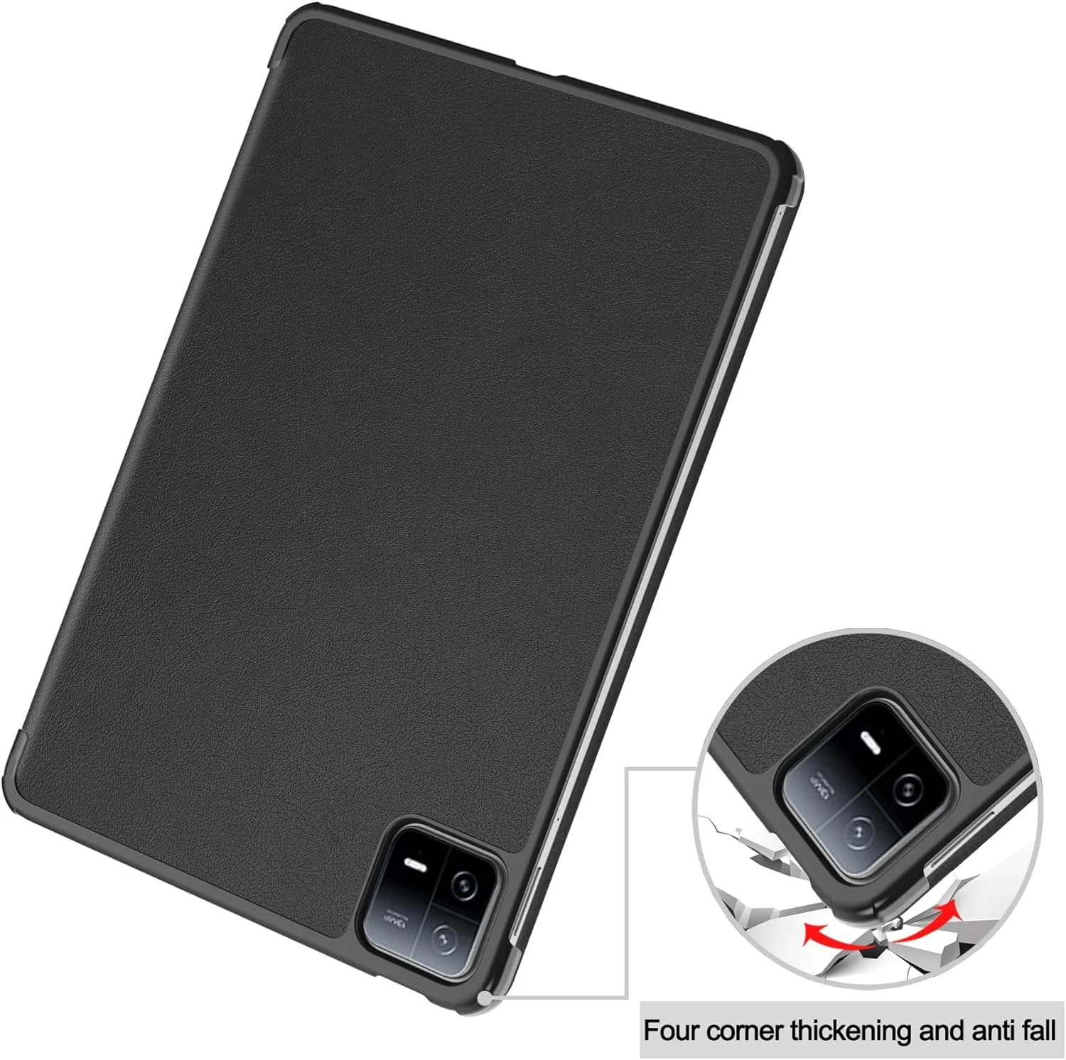 کیف محافظ تبلت شیاومی Mi Pad 6/ Mi Pad 6 Pro 11 اینچ 2023 مدل تاشو سه لایه هوشمند با قابلیت تنظیم زاویه دید، بدنه سخت و روکش چرمی هوشمند با قابلیت خواب/بیدار شدن خودکار و طراحی باریک (مشکی) کیف محافظ تبلت شیاومی Mi Pad 6/ Mi Pad 6 Pro 11 اینچ 2023 مدل تاشو سه لایه هوشمند با قابلیت تنظیم زاویه دید، بدنه سخت و روکش چرمی هوشمند با قابلیت خواب/بیدار شدن خودکار و طراحی باریک (مشکی)