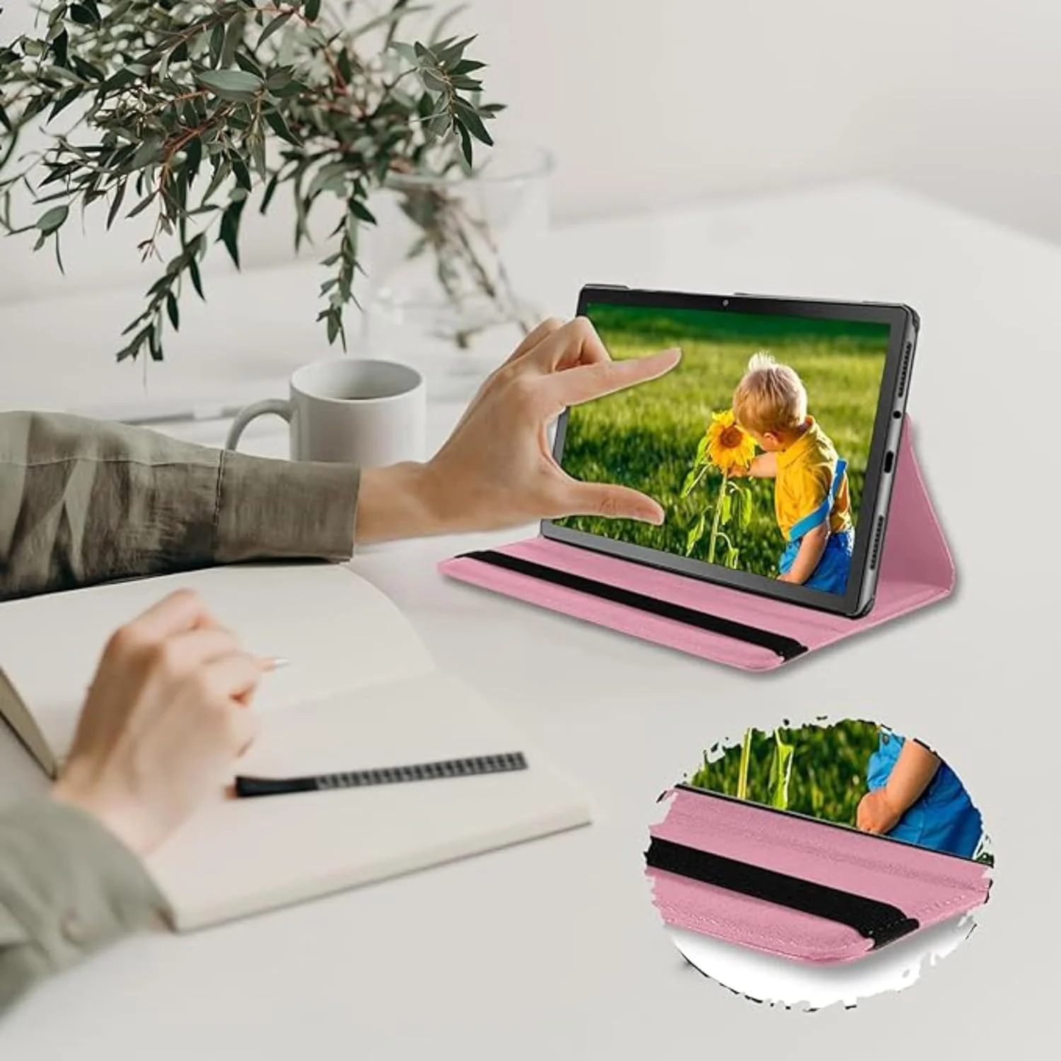 کیف محافظ تبلت نسلين سازگار با شیائومی Redmi Pad SE 11 اینچ 2023، کیف چرمی PU، محافظ تبلت چرخشی 360 درجه با قابلیت تنظیم چند زاویه برای Redmi Pad SE 11 اینچ (صورتی) کیف محافظ تبلت نسلين سازگار با شیائومی Redmi Pad SE 11 اینچ 2023، کیف چرمی PU، محافظ تبلت چرخشی 360 درجه با قابلیت تنظیم چند زاویه برای Redmi Pad SE 11 اینچ (صورتی)