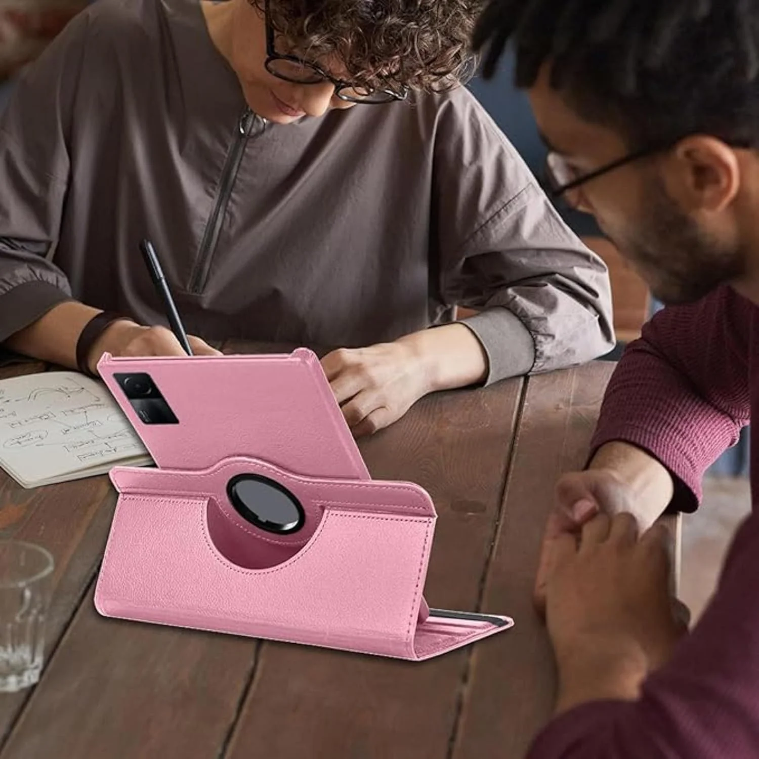 کیف محافظ تبلت نسلين سازگار با شیائومی Redmi Pad SE 11 اینچ 2023، کیف چرمی PU، محافظ تبلت چرخشی 360 درجه با قابلیت تنظیم چند زاویه برای Redmi Pad SE 11 اینچ (صورتی) کیف محافظ تبلت نسلين سازگار با شیائومی Redmi Pad SE 11 اینچ 2023، کیف چرمی PU، محافظ تبلت چرخشی 360 درجه با قابلیت تنظیم چند زاویه برای Redmi Pad SE 11 اینچ (صورتی)