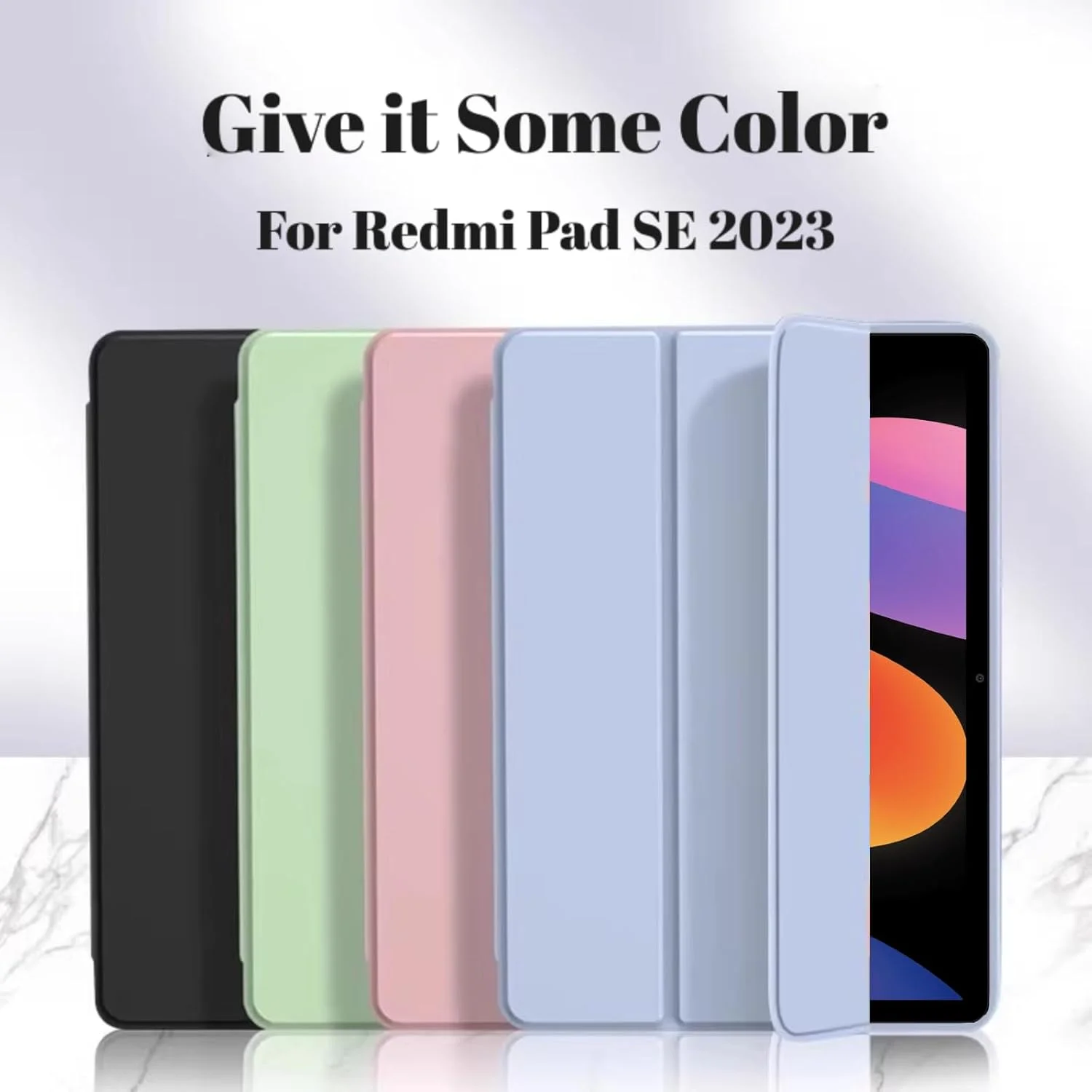 کاور محافظ نسلين سازگار با شیائومی Redmi Pad SE 11 اینچ 2023، کاور باریک و سبک با قابلیت استند و بدنه TPU نرم و محافظ سپر برای کاور Redmi Pad SE 11 2023 با عملکرد بیدار/خواب خودکار (مشکی) کاور محافظ نسلين سازگار با شیائومی Redmi Pad SE 11 اینچ 2023، کاور باریک و سبک با قابلیت استند و بدنه TPU نرم و محافظ سپر برای کاور Redmi Pad SE 11 2023 با عملکرد بیدار/خواب خودکار (مشکی)