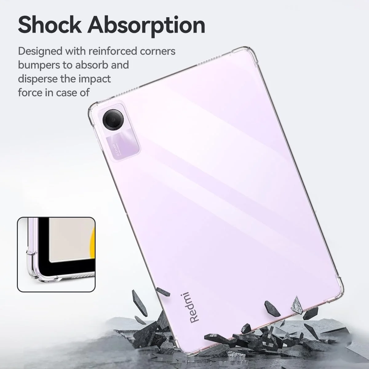 قاب محافظ شفاف سازگار با Xiaomi Redmi Pad SE 11 اینچ - عرضه شده در سال 2023، ضد ضربه، پوشش انعطاف پذیر، پوسته محافظ TPU شفاف ضد خش برای REDMIPAD SE قاب محافظ شفاف سازگار با Xiaomi Redmi Pad SE 11 اینچ - عرضه شده در سال 2023، ضد ضربه، پوشش انعطاف پذیر، پوسته محافظ TPU شفاف ضد خش برای REDMIPAD SE