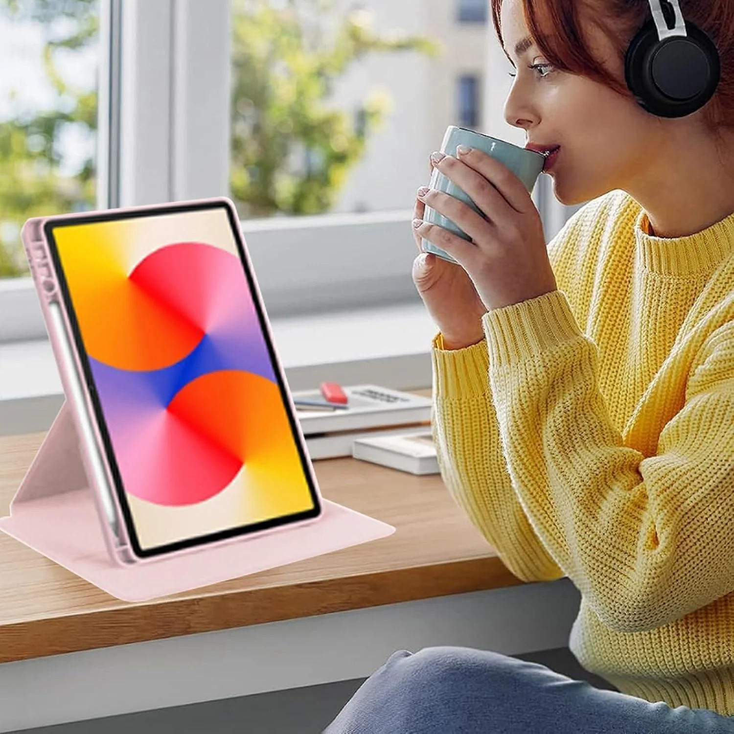 کیف محافظ تبلت QIXUZENI سازگار با شیائومی Redmi Pad SE 11 اینچ 2023، کاور اکریلیک شفاف چند زاویه ای PC سخت با جای قلم، کاور محافظ استند با پشت شفاف، قابلیت بیدار/خواب خودکار (صورتی) کیف محافظ تبلت QIXUZENI سازگار با شیائومی Redmi Pad SE 11 اینچ 2023، کاور اکریلیک شفاف چند زاویه ای PC سخت با جای قلم، کاور محافظ استند با پشت شفاف، قابلیت بیدار/خواب خودکار (صورتی)