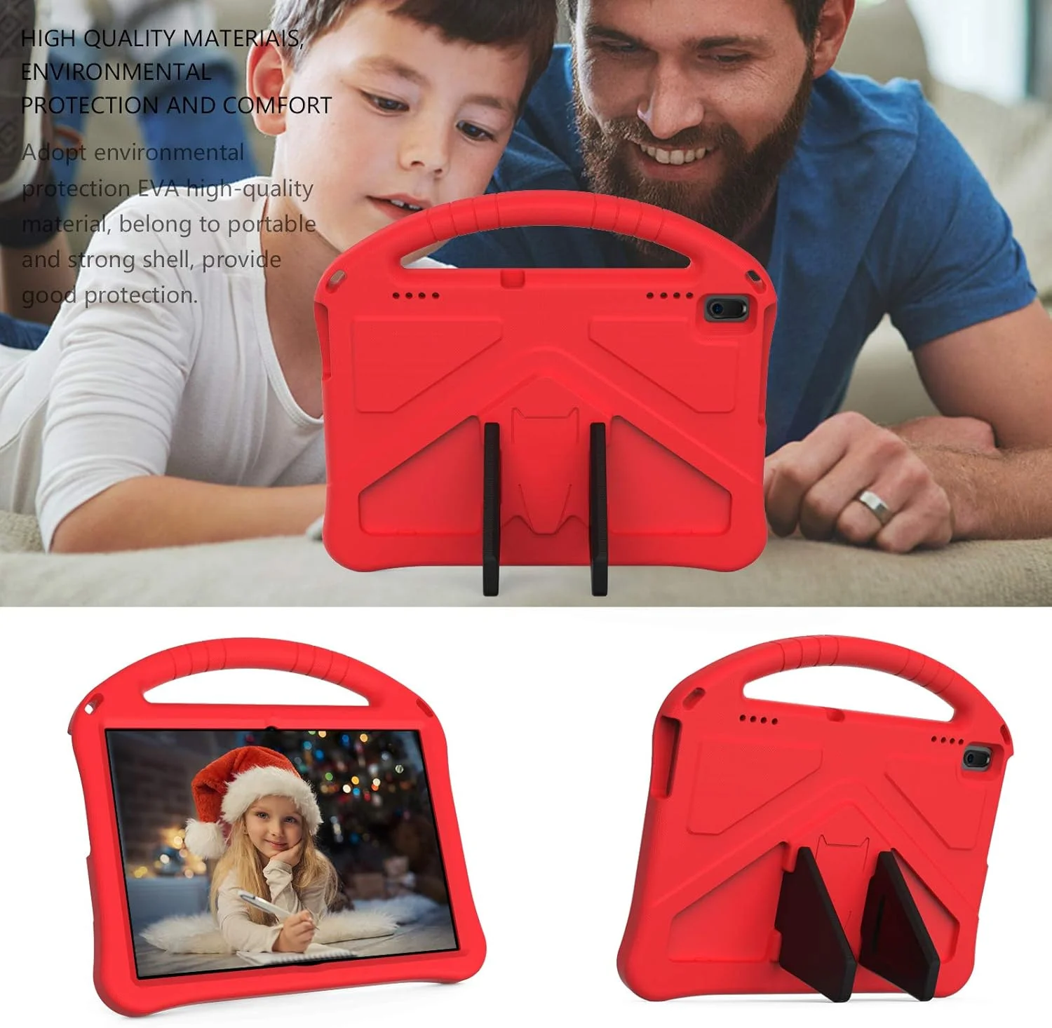 کیف تبلت ZORSOME برای تبلت Lenovo Tab E10 مخصوص کودکان، کاور محافظ دسته دار بادوام، سبک وزن و ضد ضربه EVA برای Lenovo Tab E10 (TB-X104F)