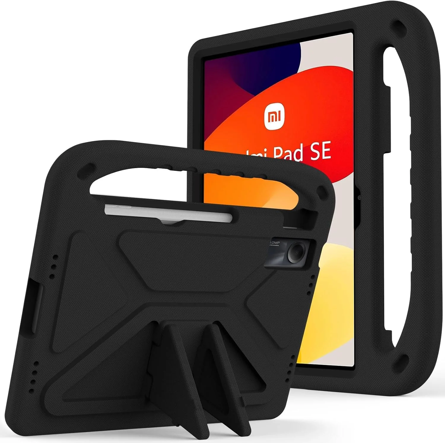 کیف محافظ کودکانه Skeido مناسب برای تبلت شیائومی Redmi Pad SE 11 اینچ (2023)، فوم EVA سبک وزن، ضد ضربه، بادوام، با دسته و استند، مناسب برای کودکان (مشکی) کیف محافظ کودکانه Skeido مناسب برای تبلت شیائومی Redmi Pad SE 11 اینچ (2023)، فوم EVA سبک وزن، ضد ضربه، بادوام، با دسته و استند، مناسب برای کودکان (مشکی)