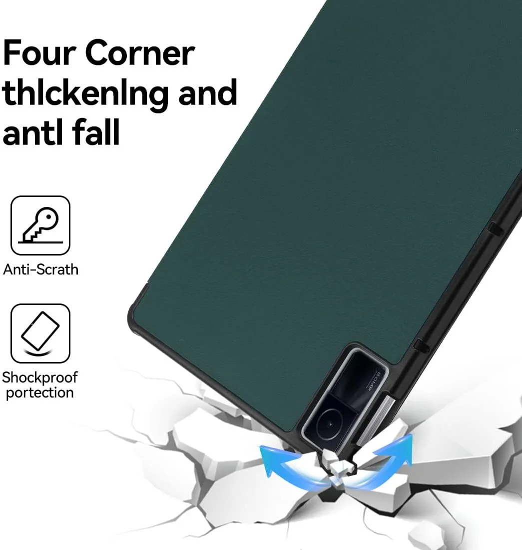 کیف محافظ T Tersely مناسب برای شیائومی Redmi Pad SE 11 اینچ (نسخه 2023)، باریک و محافظ با پوشش هوشمند سخت و پایه چند زاویه ای با طراحی سه تایی که کاملاً با Redmi Pad SE شما سازگار است (سبز) کیف محافظ T Tersely مناسب برای شیائومی Redmi Pad SE 11 اینچ (نسخه 2023)، باریک و محافظ با پوشش هوشمند سخت و پایه چند زاویه ای با طراحی سه تایی که کاملاً با Redmi Pad SE شما سازگار است (سبز)