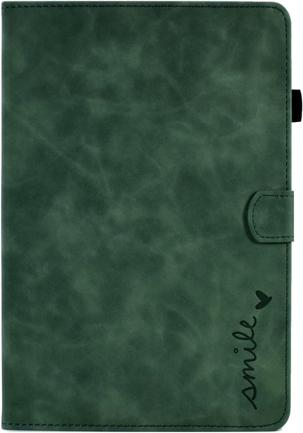 QIHANG SHIHUI Phone Cases For Lenovo Tab M10 Plus 3rd Gen Embossed Smile Flip Tablet Leather Case(Red)(Green)(Brown) etc (Color : Green)