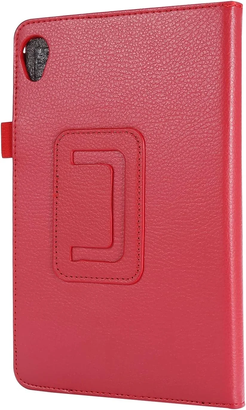bigcgreen Tablet Protection Texture Leather Tablet Case Compatible with Lenovo Tab M8 8505F/8505X/8506F Slim Folding Stand Folio Protector Shockproof Back Cover with Holder tablet accessory(Red)