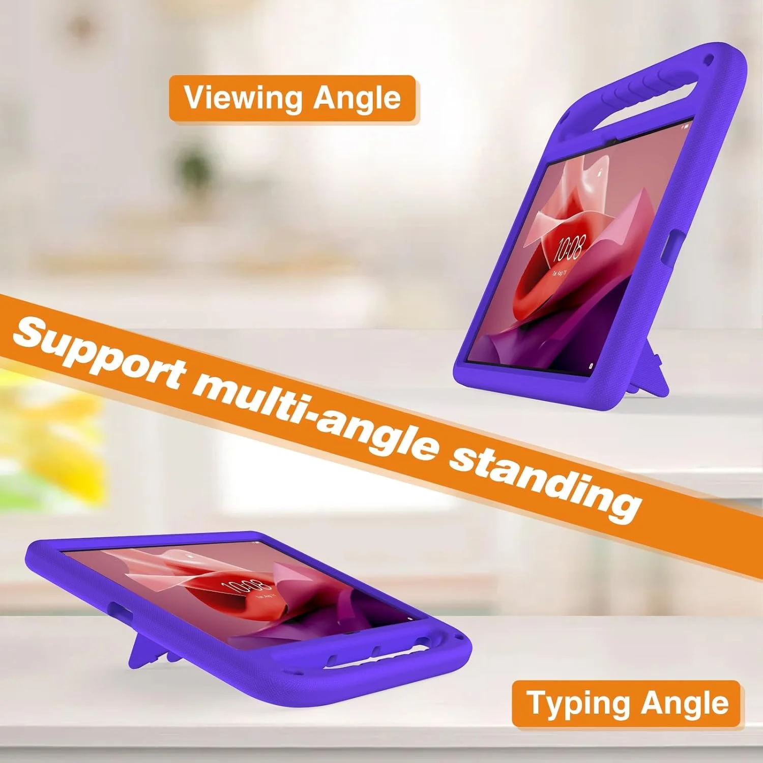 کیف تبلت سازگار با Lenovo Tab P12 (12.7") TB-370/TB-371، ضد ضربه، دارای دسته، EVA، نگهدارنده، کیف تبلت مقاوم برای کودکان، محافظ سبک وزن (بنفش) کیف تبلت سازگار با Lenovo Tab P12 (12.7") TB-370/TB-371، ضد ضربه، دارای دسته، EVA، نگهدارنده، کیف تبلت مقاوم برای کودکان، محافظ سبک وزن (بنفش)