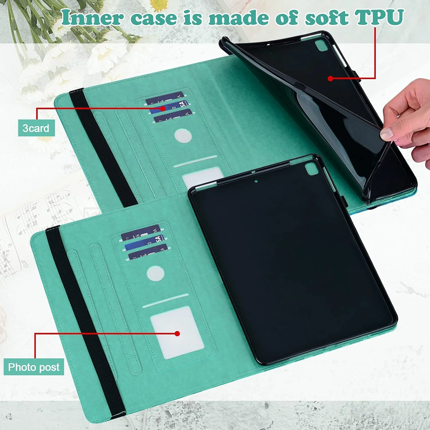 کیف تبلت لنوو تب M8 YEALLY، کاور چرمی کیف پول دار، محافظ تاشو کتابی با جای کارت و قلم، استند ویدئویی، روکش سیلیکونی TPU، سبز کیف تبلت لنوو تب M8 YEALLY، کاور چرمی کیف پول دار، محافظ تاشو کتابی با جای کارت و قلم، استند ویدئویی، روکش سیلیکونی TPU، سبز